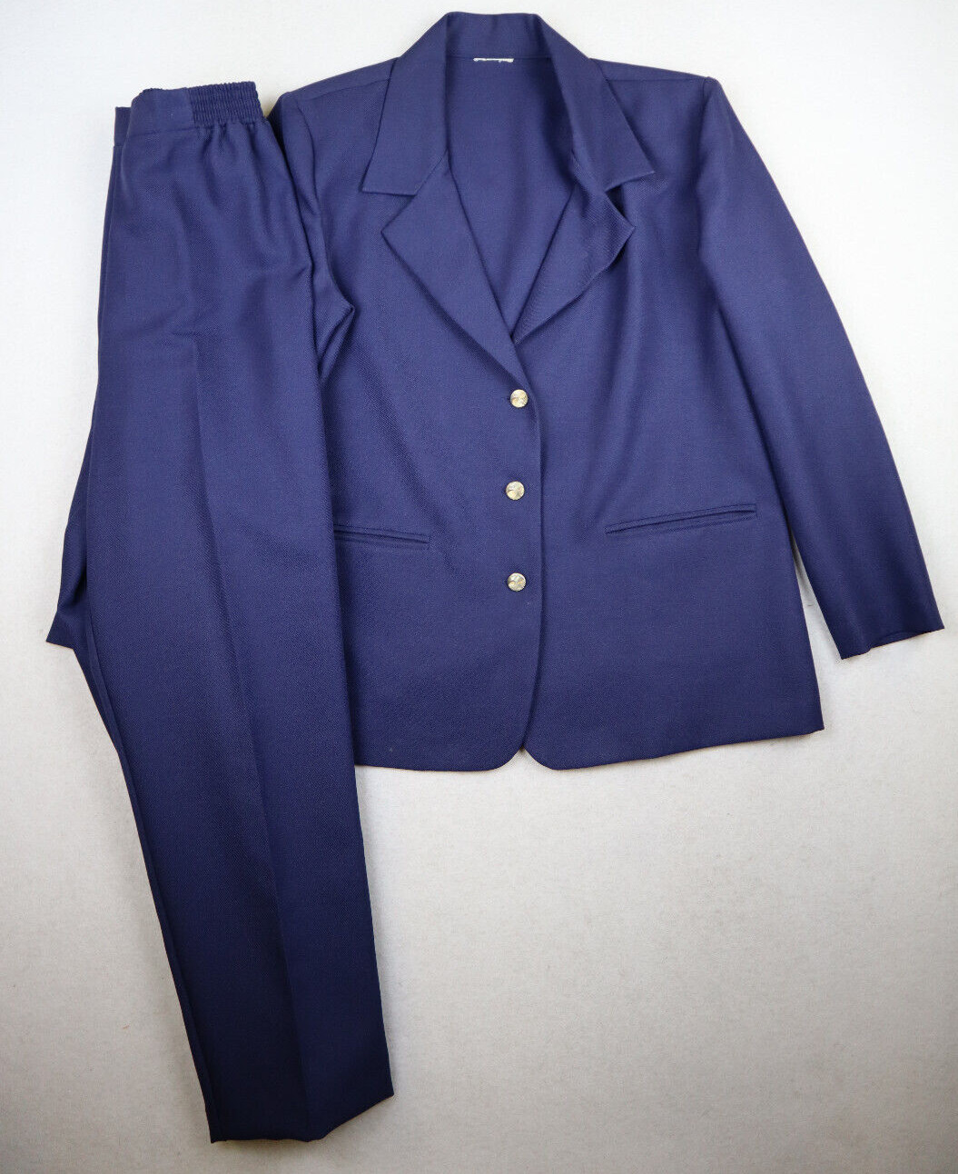 Vintage 80s Women’s Pant Suit Size PS Blue Polyester SEE MEASUREMENTS