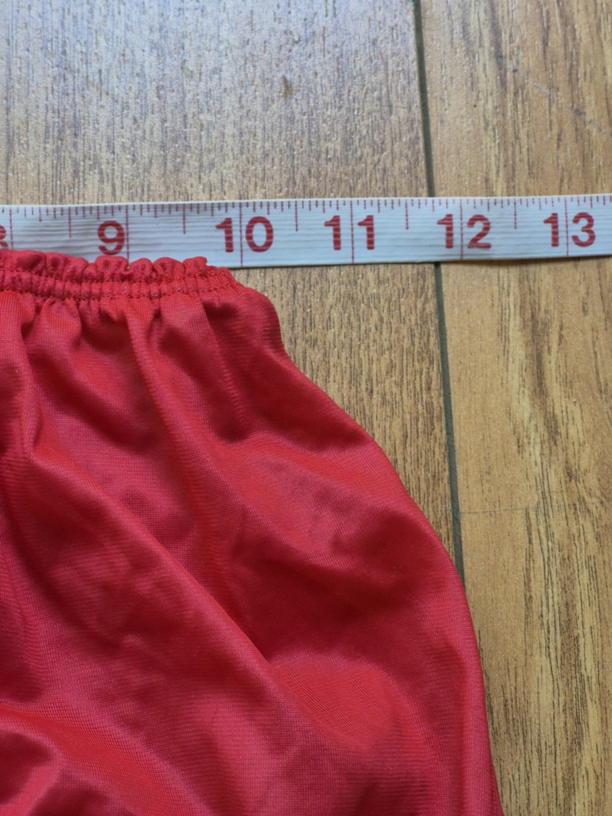 Vintage 70s Jer Marai Red Nylon High Waist Gusset Ruffle Lace Pin Up Panties