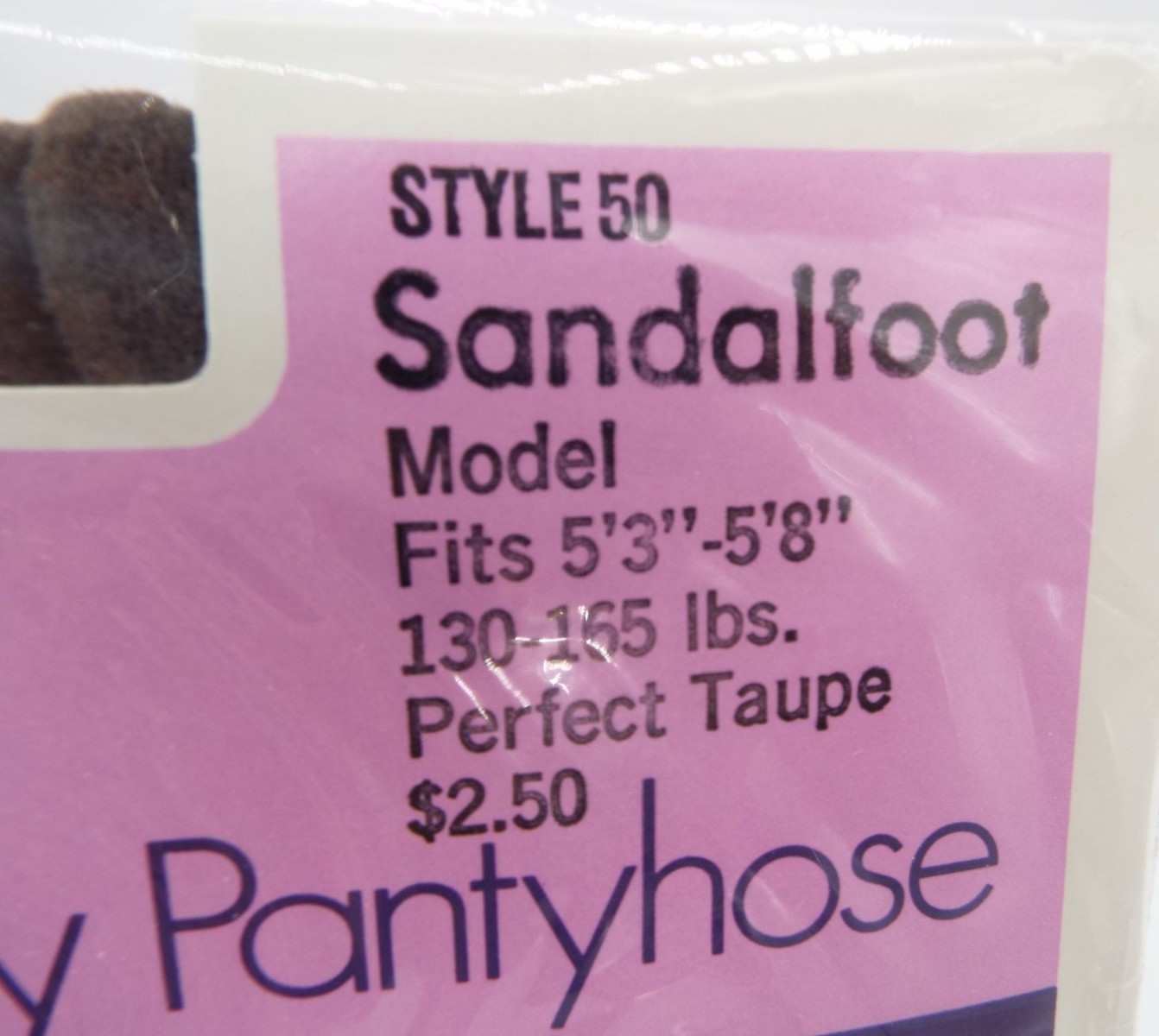 Vintage Round the Clock Miracle Air Spun Perfect Taupe Sandalfoot Pantyhose NOS