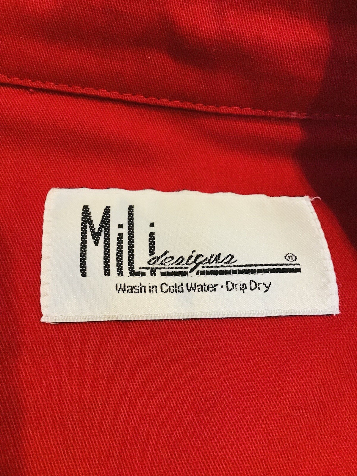 Rhinestone Red Jacket Vtg Mili Designs Zip Up Bling Buttons Cotton Shoulder Pads