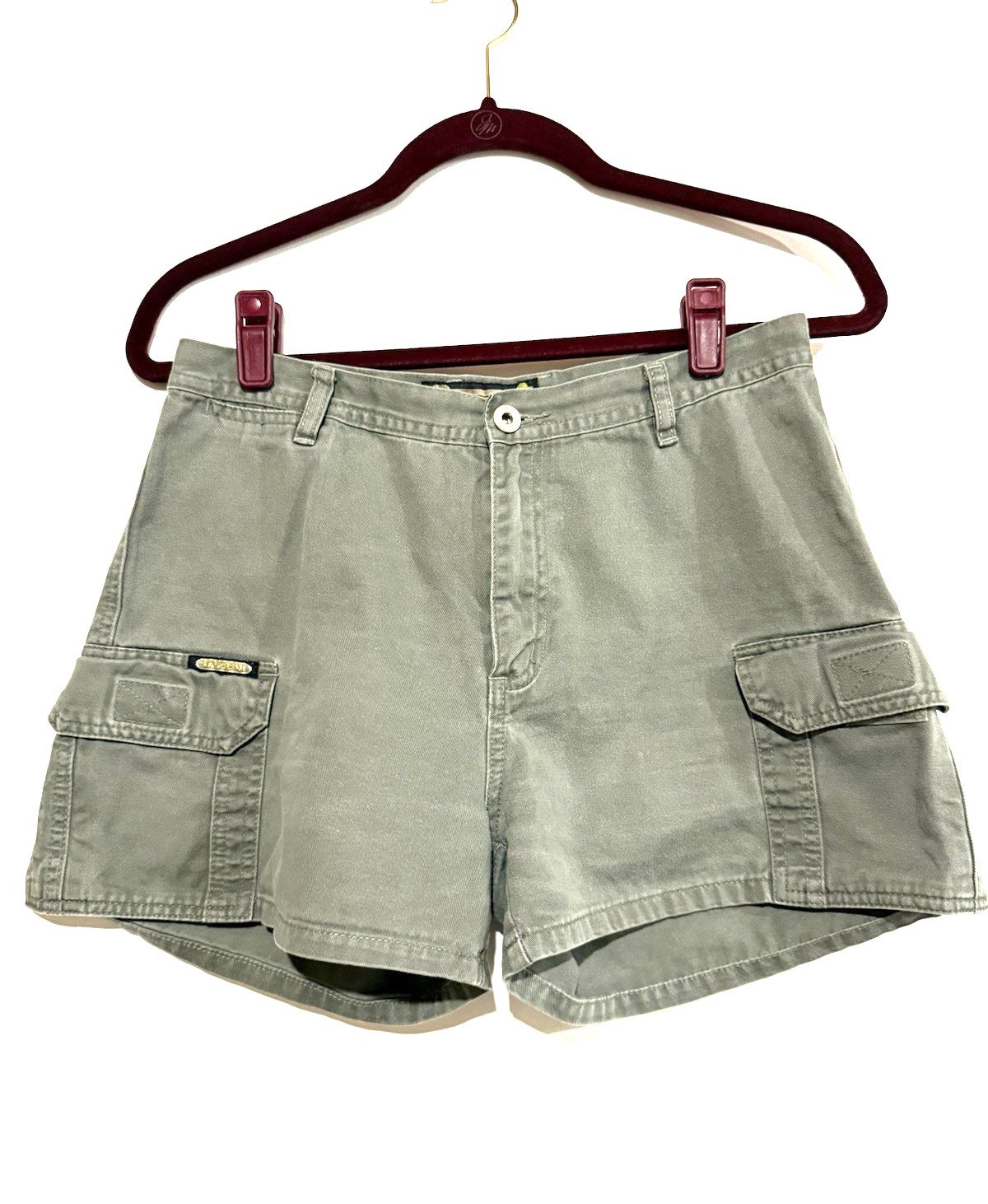 Gasoline Woman’s Mini Shorts Size 9/10 Cargo 3 In. Y2K 90s Grunge Skater Vintage