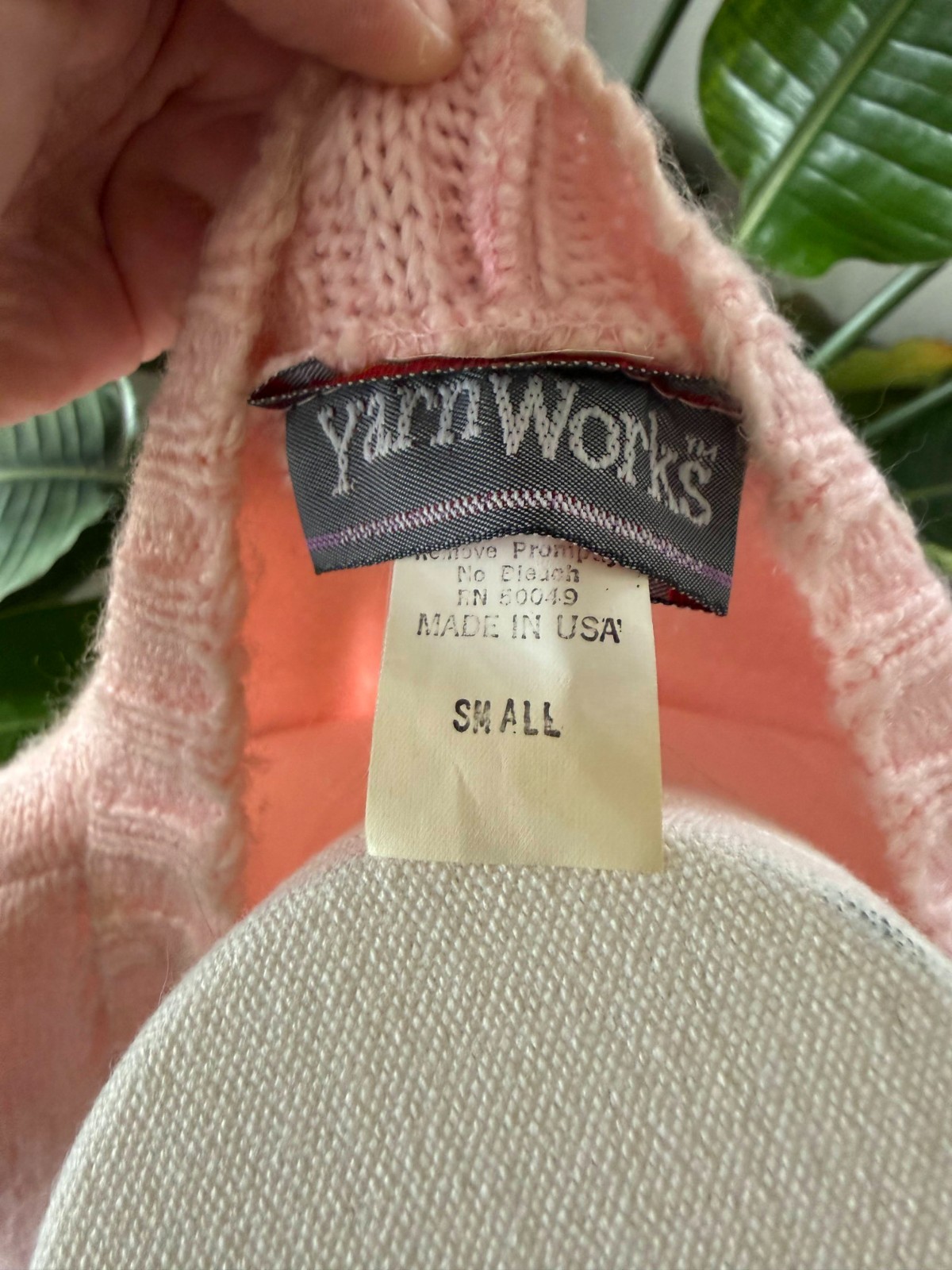 Vintage 1970s–80s Yarnworks Pink High Neck Sweater – Size S