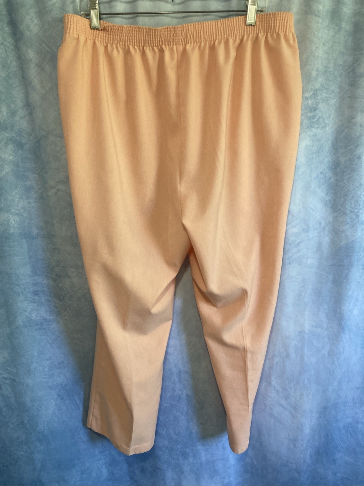 VTG 80s 90s Alia Coral Pink Pants Womens 20WP Plus Petite Elastic Waist USA-Made