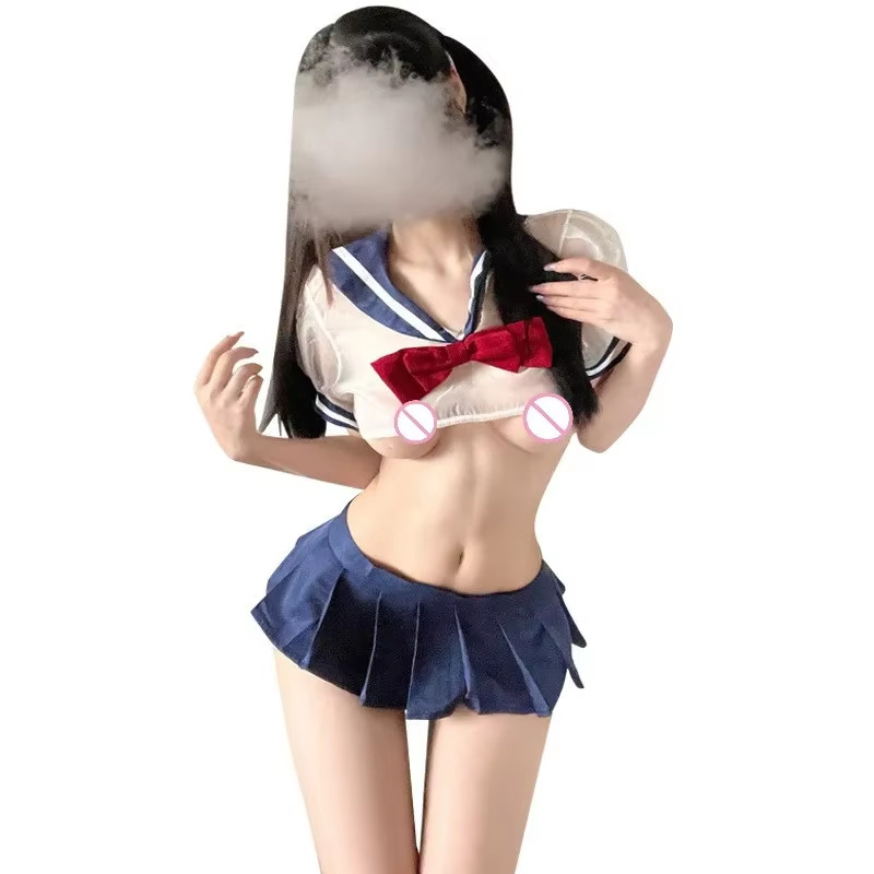 School Girl Cosplay Costume Women Sexy Lingerie Outfit Student Uniform Erotic
