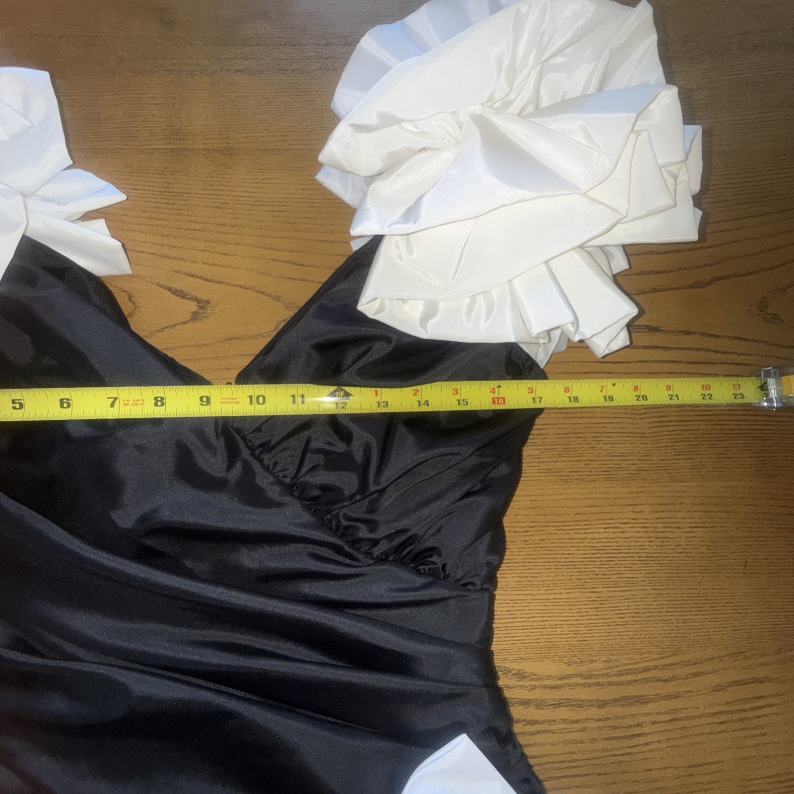 TOTALLY 80’s Karen Lucas by Niki BLACK WHITE Sz 10 Rhinestone Bow Party Dress