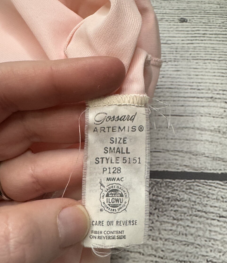Gossard Artemis Vintage 60s 70s Nightgown Womens Size S Pink 5151 USA Sheer