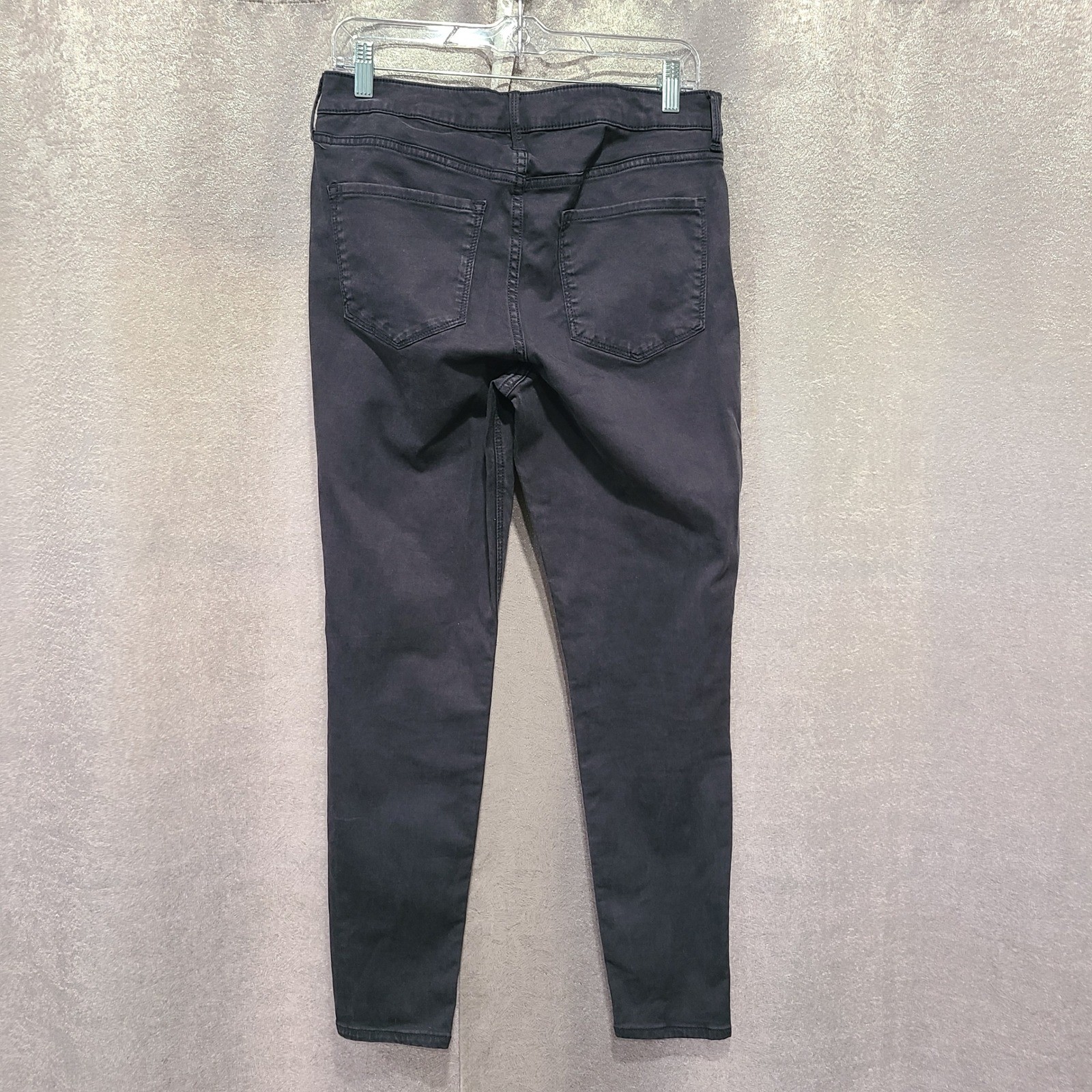 Old Navy Rockstar Super Skinny High Rise Sateen Carbon Black Pants Jeans 10P
