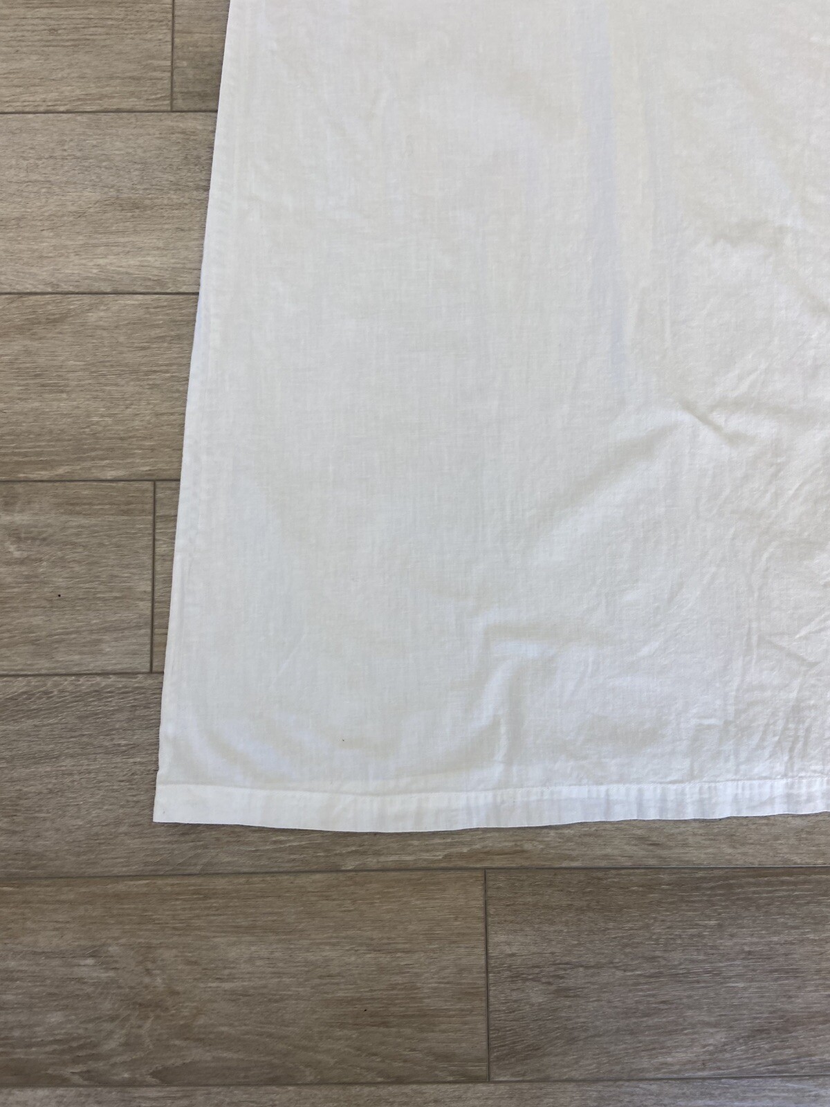 Antique Edwardian White Cotton Slip Dress or Night Gown Embroidery and Lace Trim
