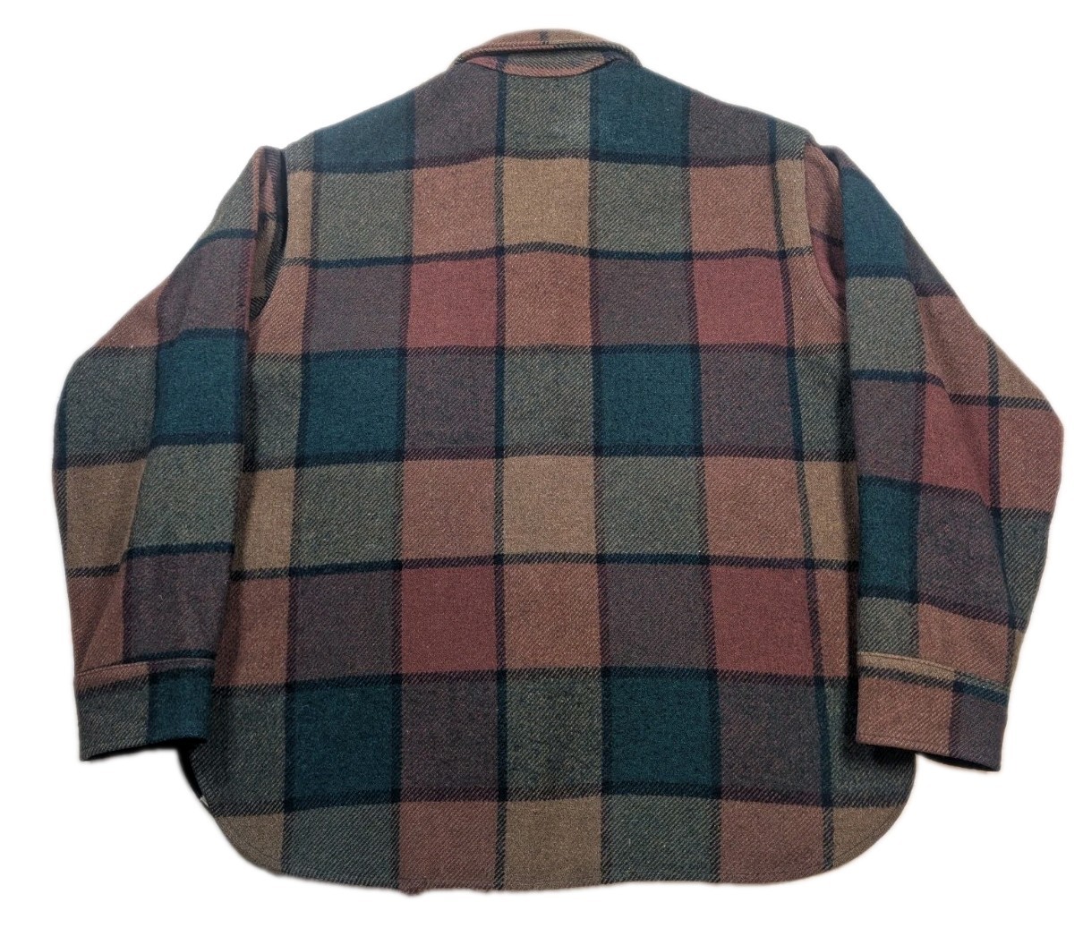 Vintage Fox Knapp Wool Coat Checkered Plaid USA Women’s Large 16