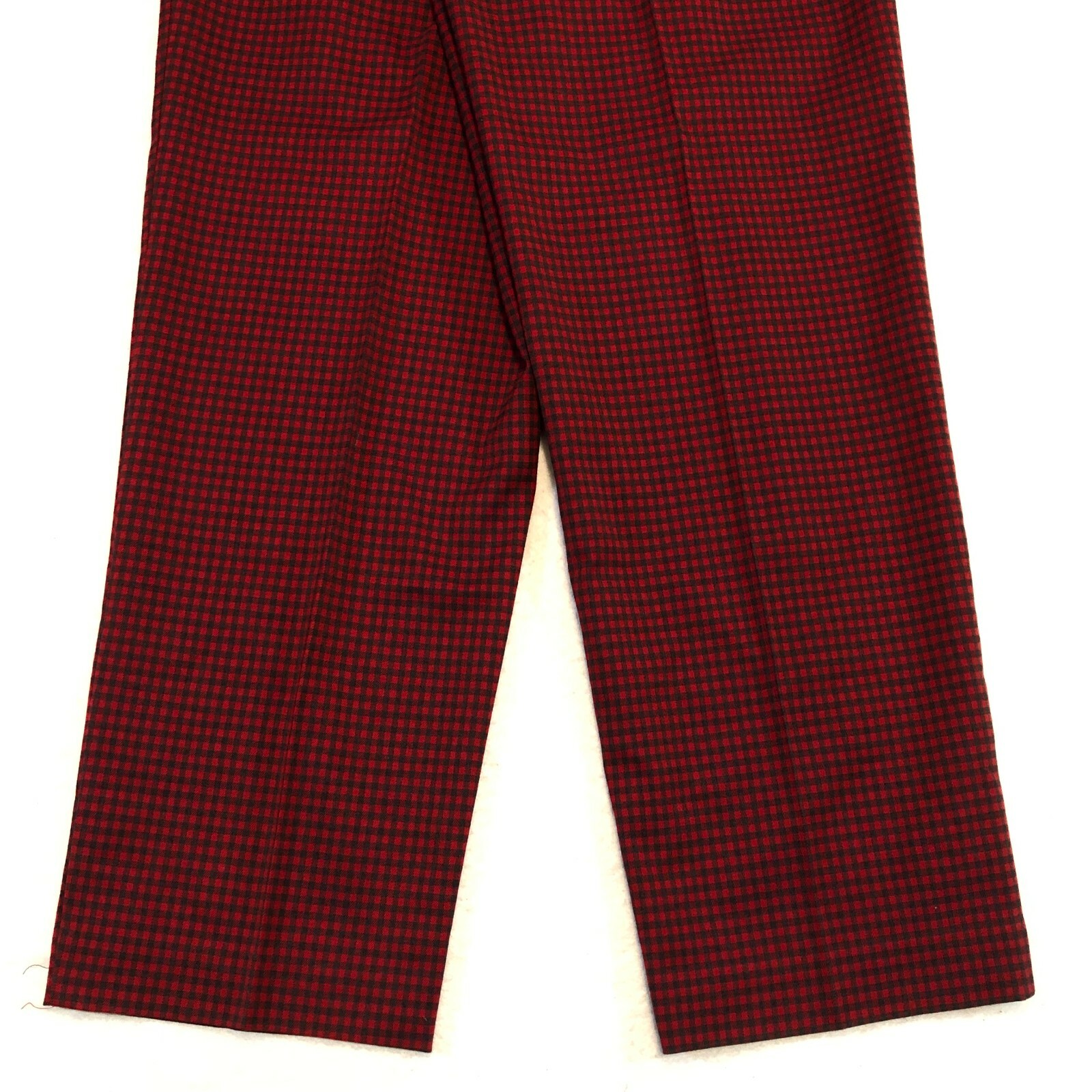 The Tog Shop Vintage Elastic Waist Buffalo Plaid Red Black Pants Size P Medium