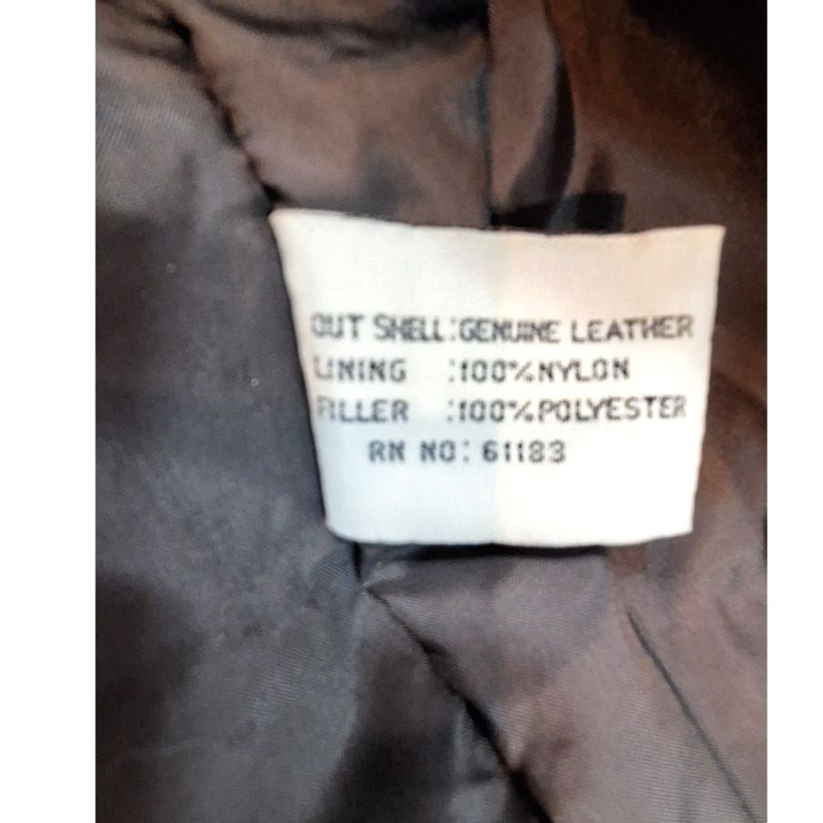 Donna Pelle Vintage Brown Leather Coat Faux Fur Collar Size S