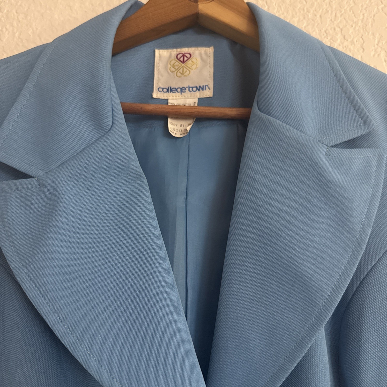 NWOT Vintage 1970s Blue Tailored Blazer Fitted Lined Women’s Leisure Suit