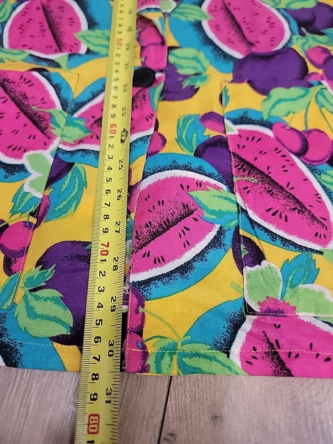 VTG’80s Claudia Kitsch Fruit Print Blazer Jacket Watermelon Cherry Pop Art Deco