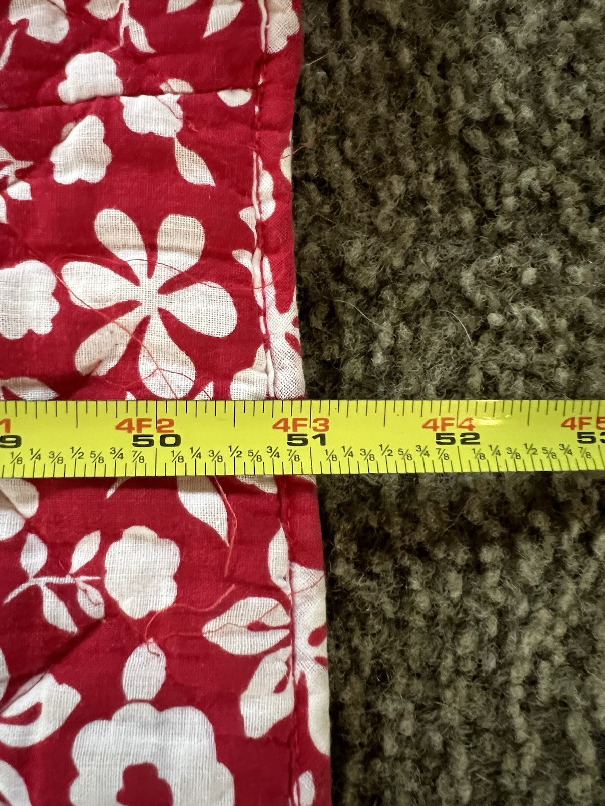 VTG Floral Print Flowers All Over Quilted Sears Roebuck Co 60s Long Sleeve Dress