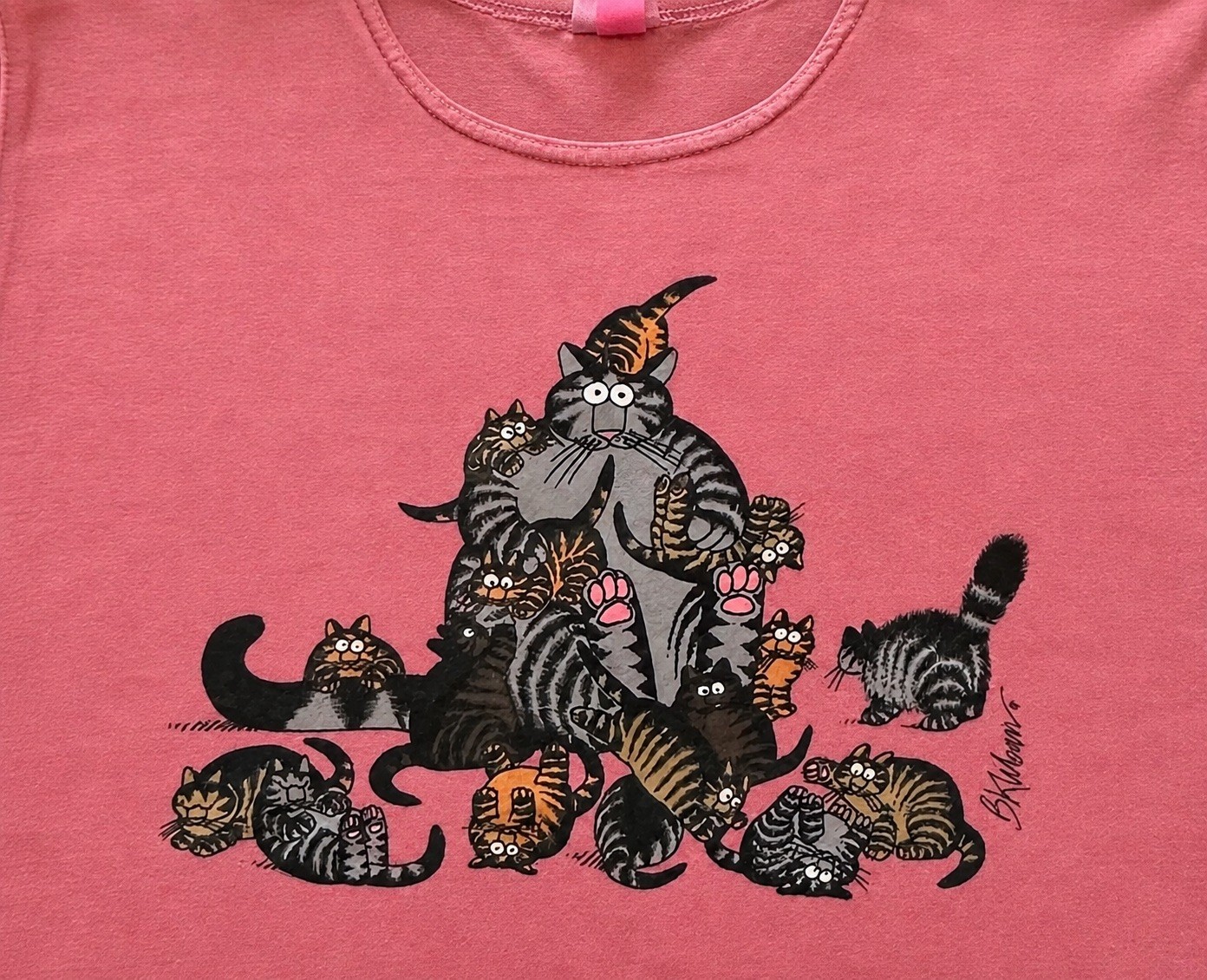 Rare Genuine Vintage Crazy Shirts Hawaii B Kliban Cat T-Shirt XXL Hibiscus Dyed