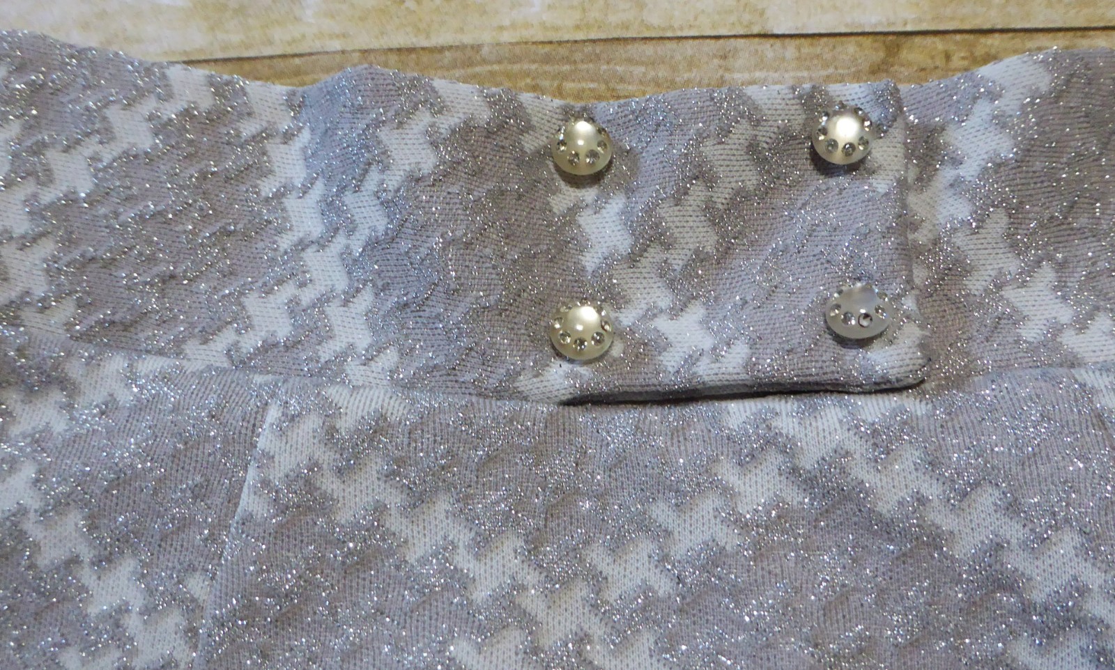 70s Linda Original Vintage Polyester Maxi Skirt Hostess Silver A-Line Waist 32