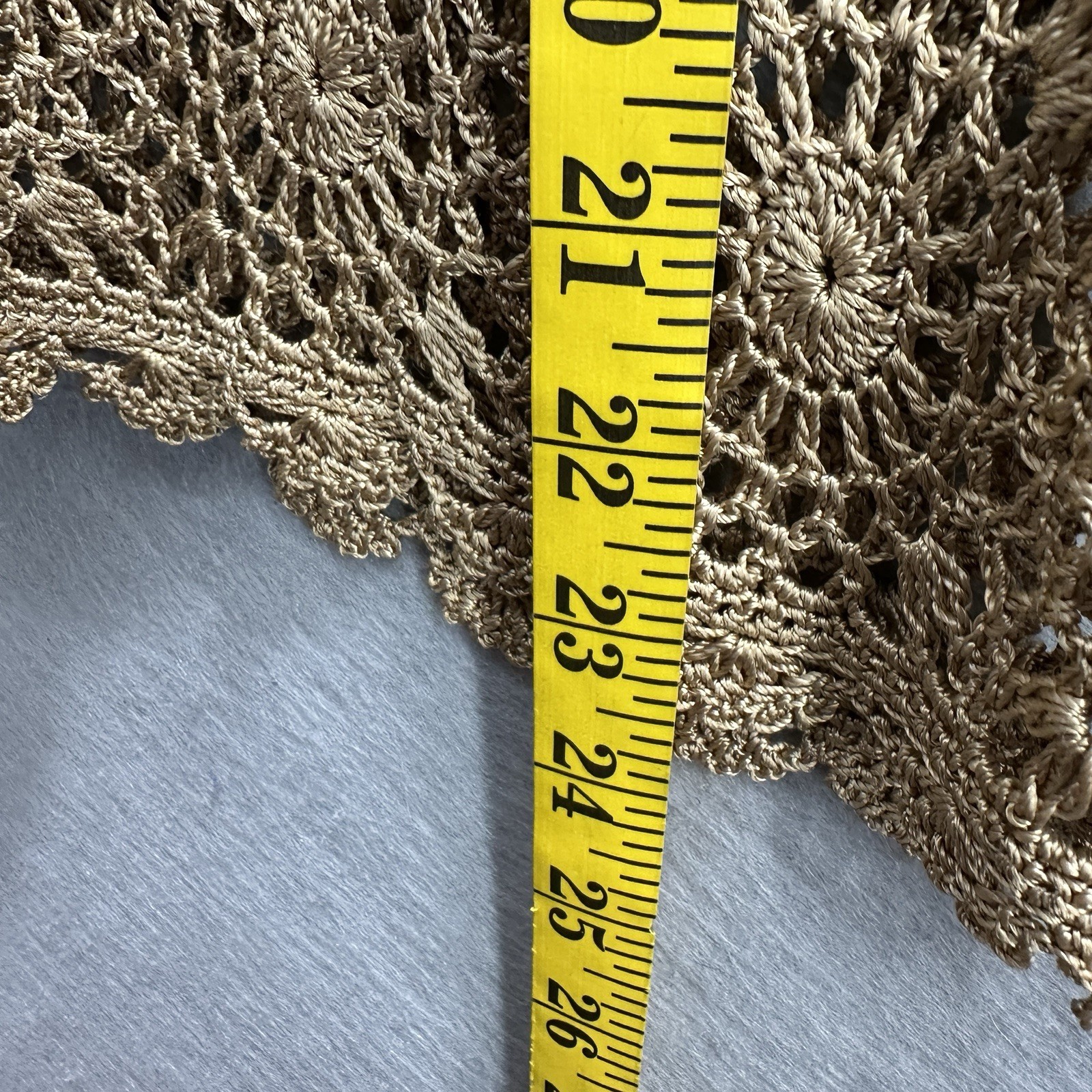 Vintage Suede & Crochet Tan Jacket Hippy Boho Grunge Quiet 70s y2k Women’s L