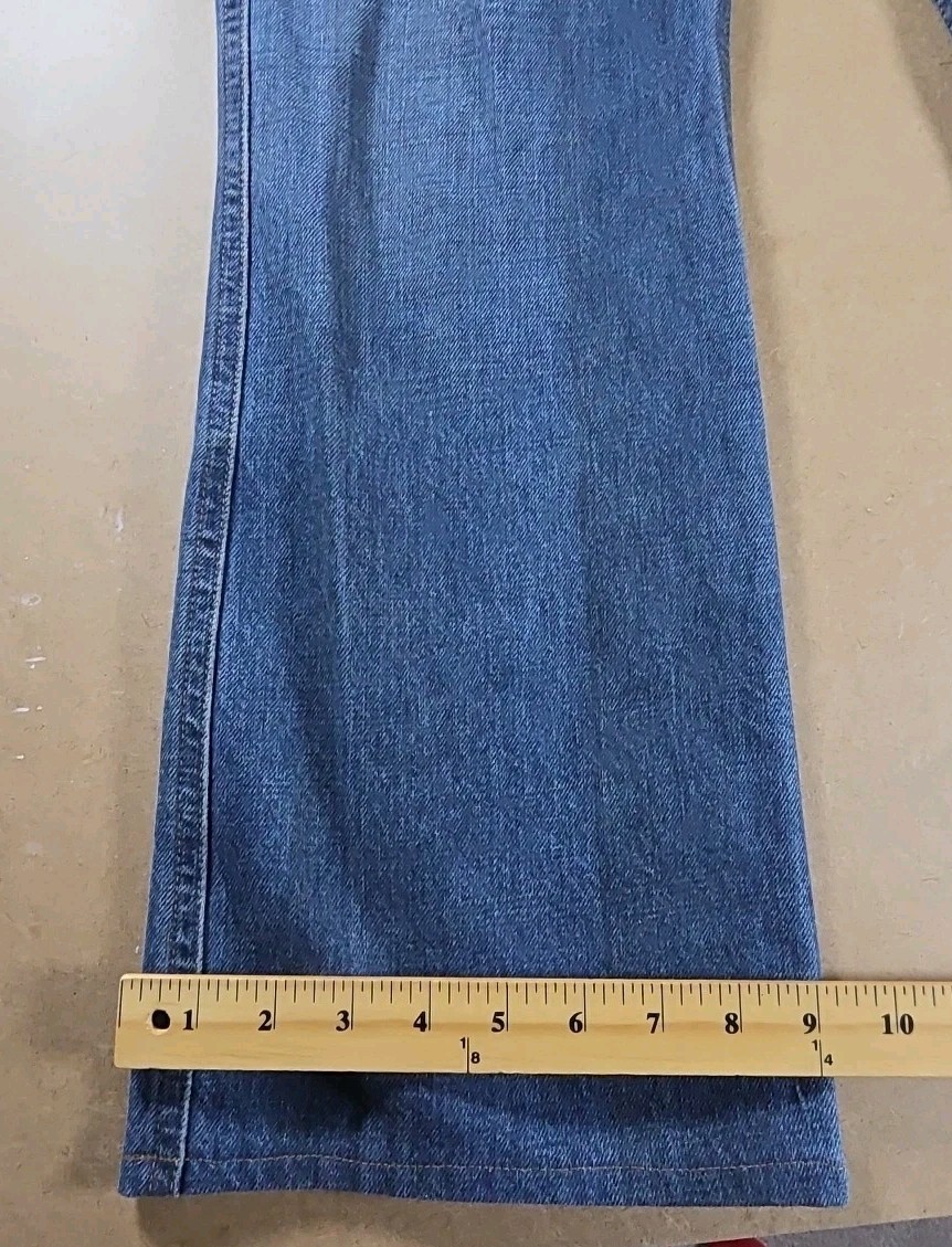 Polo Ralph Lauren Jeans Womens 32 Blue Relaxed Flare Denim Cotton Dungarees