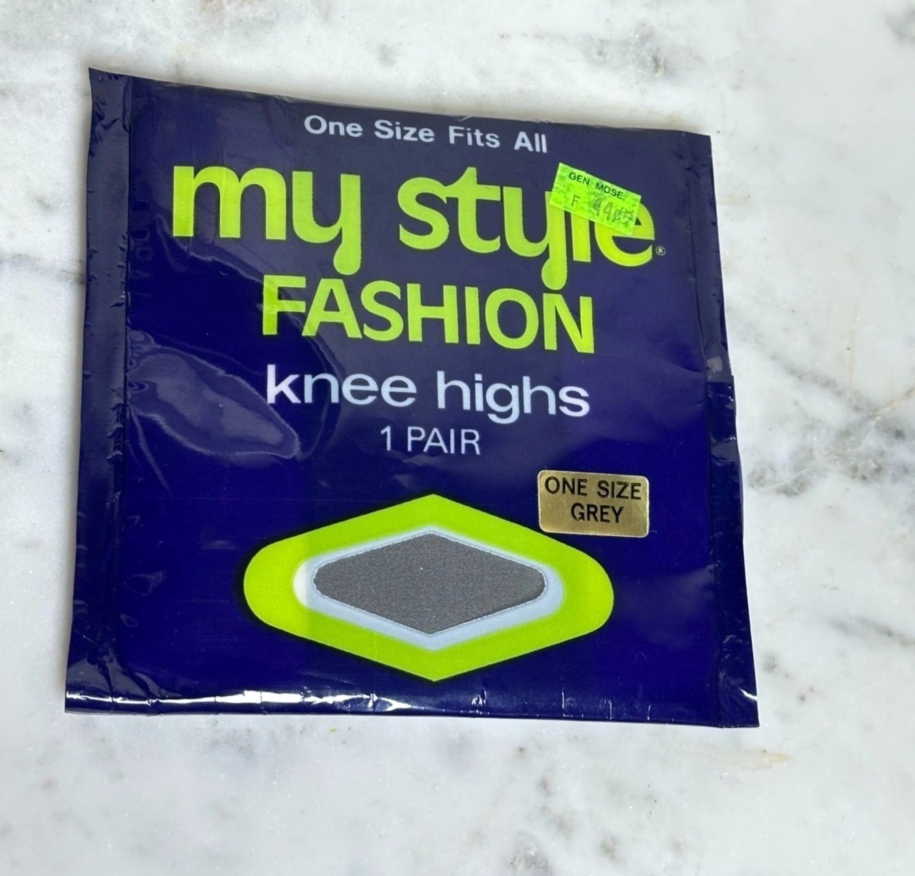 Made In Israel Fashion Knee Highs Grey One Size Hosiery Sheer Nylon Stockings