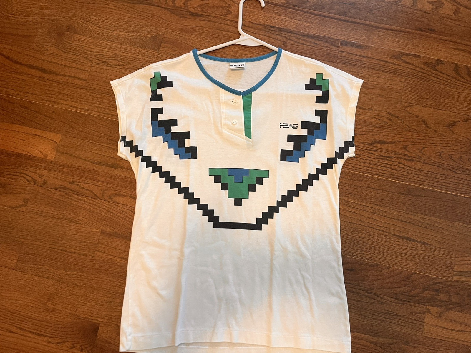 Head Tennis Sleeveless Vintage Shirt with Abstract Design Womens Size Small