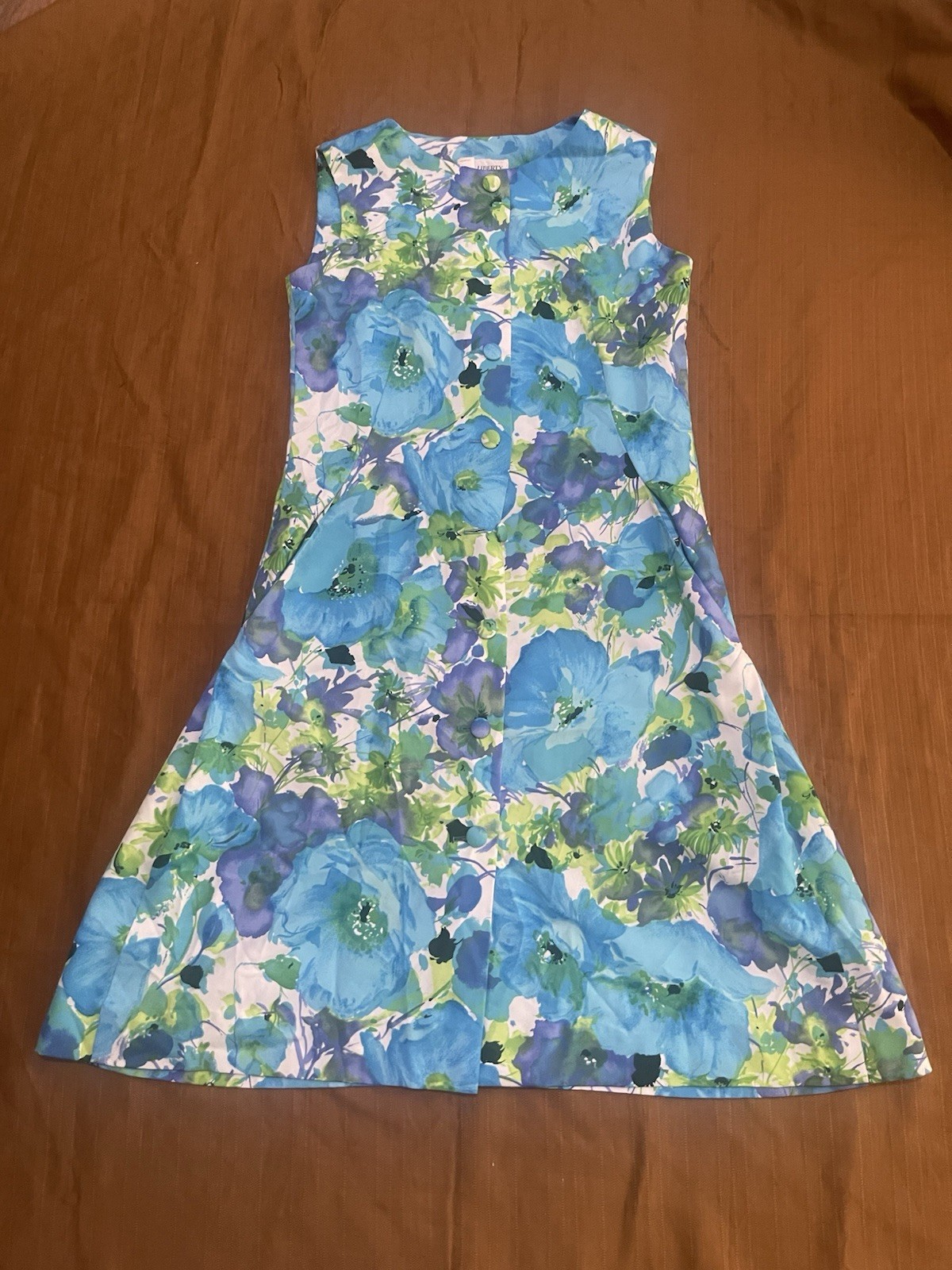 VTG Liberty House Hawaii Polynesian Casual Dress Sz 8 Polyester Floral Pls Read
