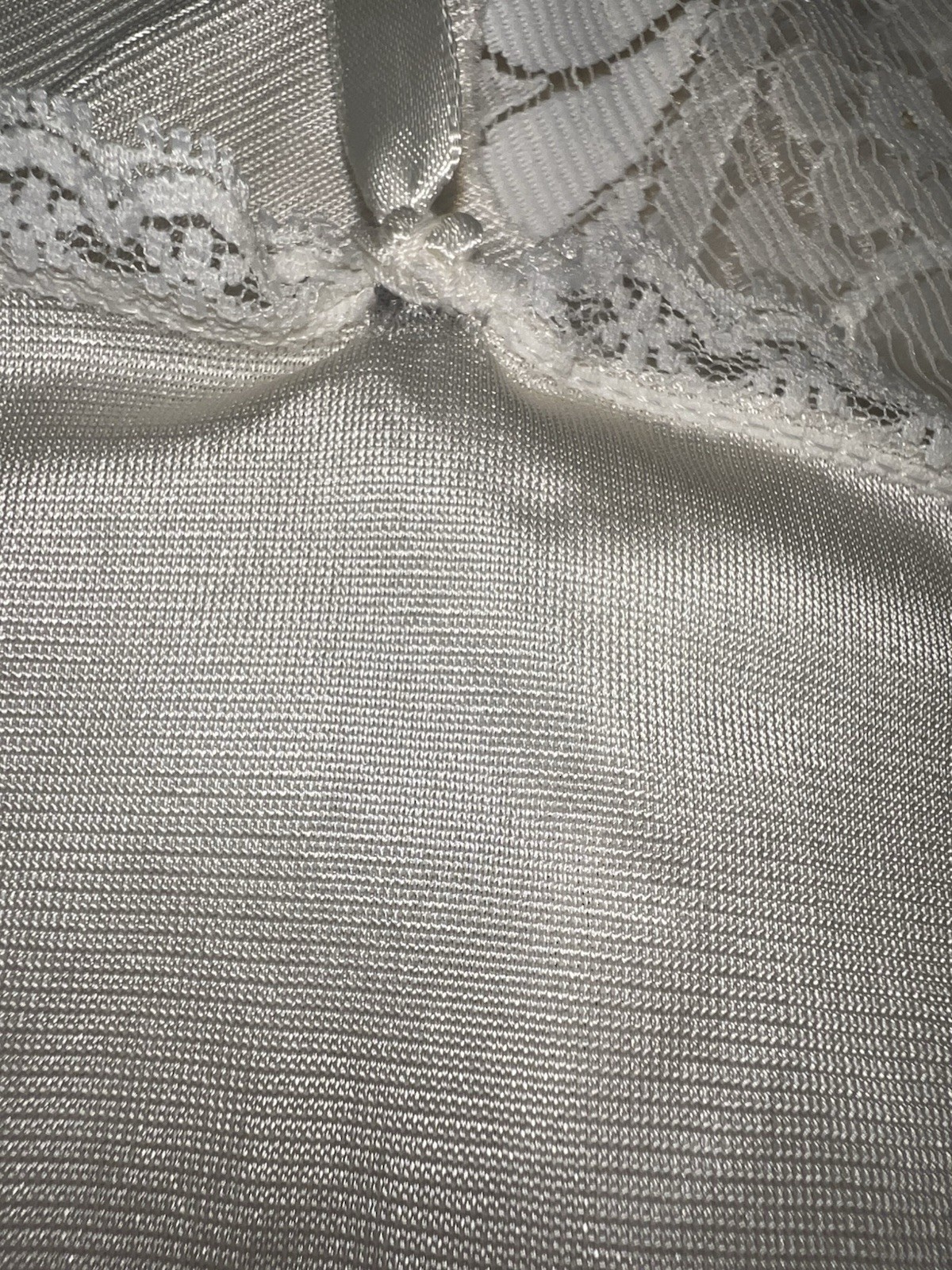 Vtg 70s Maidenform Satin Lace Camisole Ivory Cami ILGWU Union Made USA M L 10 12