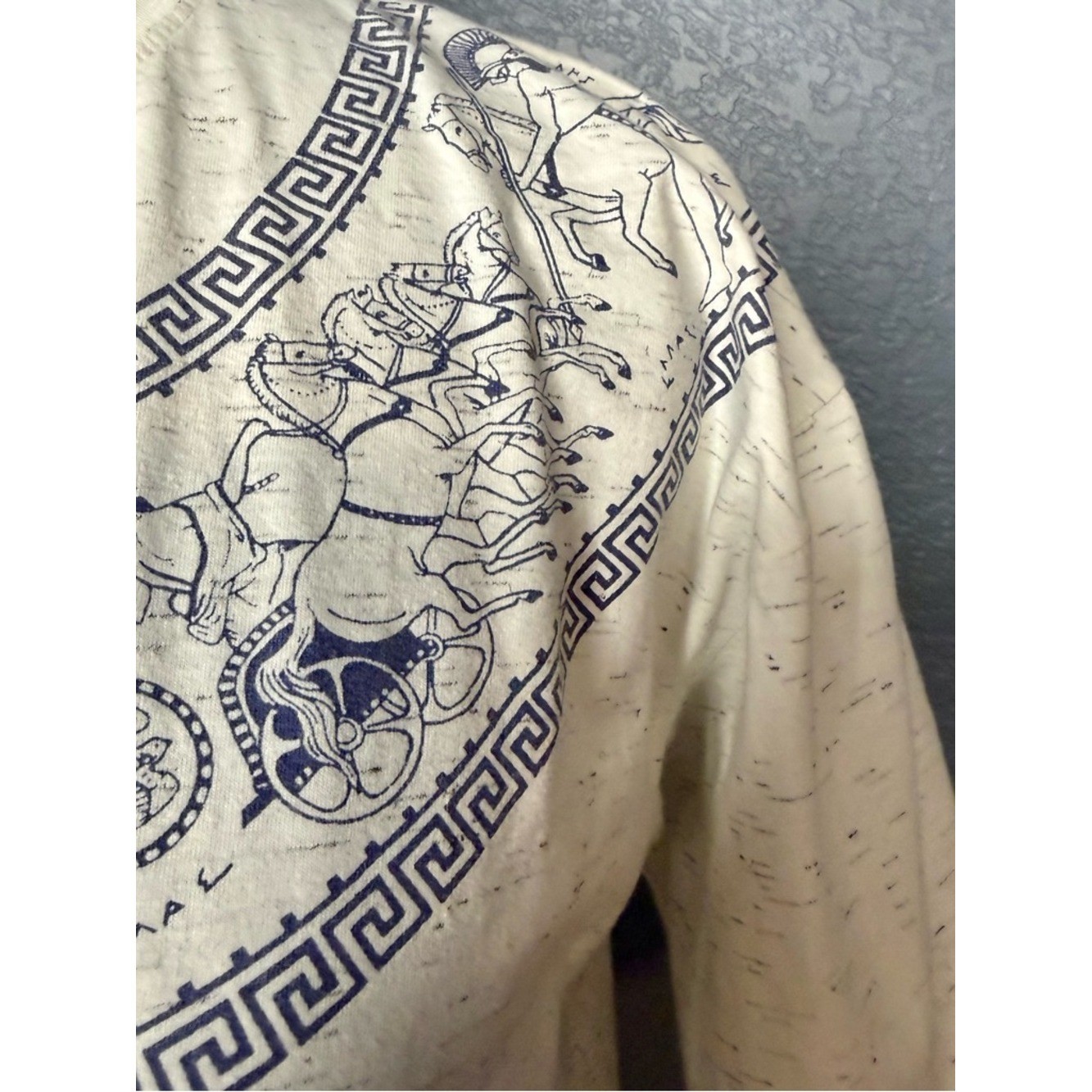 Vintage 80s Greece Shirt Unisex Greek Mythology 100% Cotton L Classic Pocket T