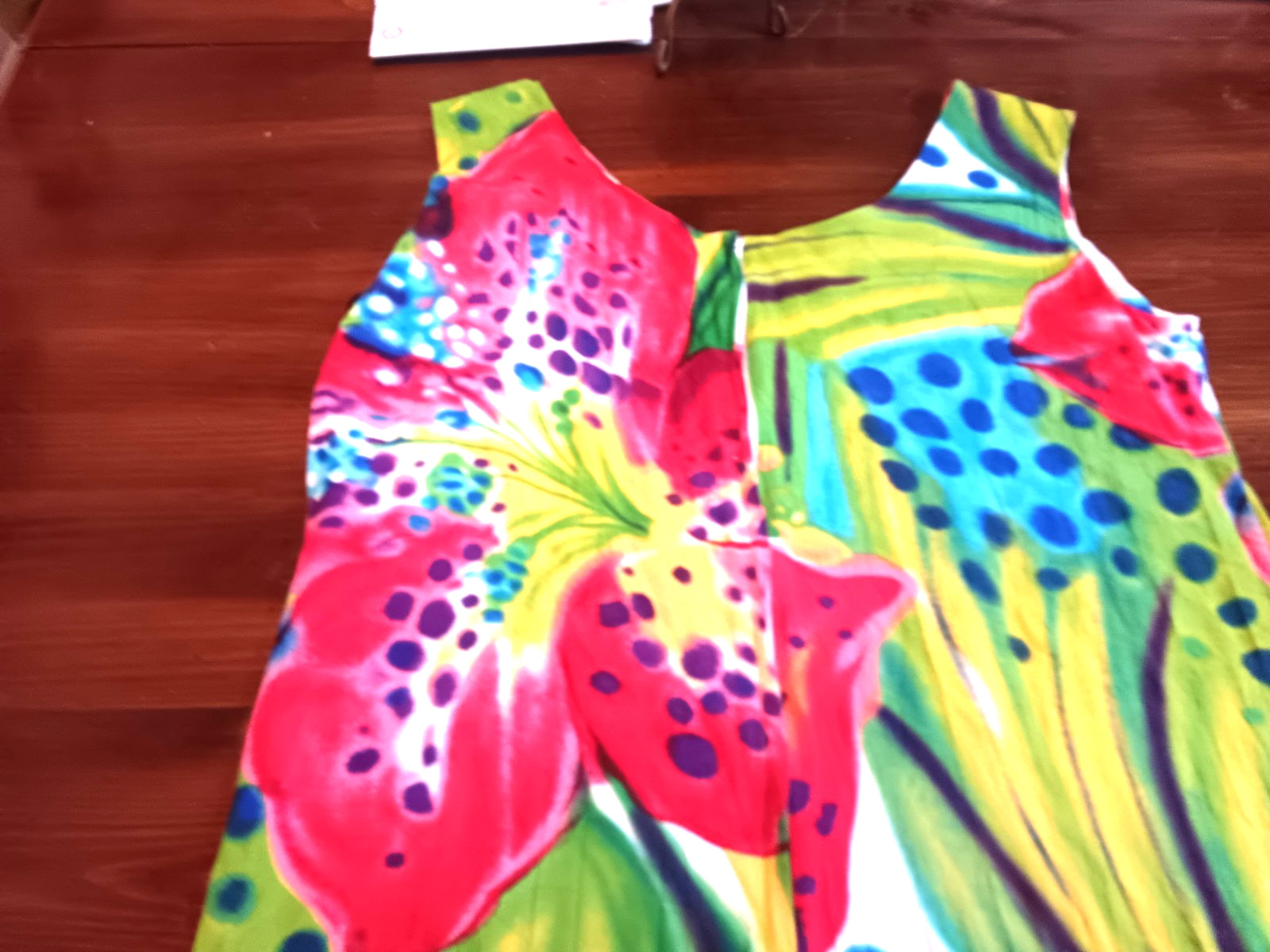 Jams World VTG Sleeveless Dress Glorioso Hawaiian Tropical Beach Cruise XL W304