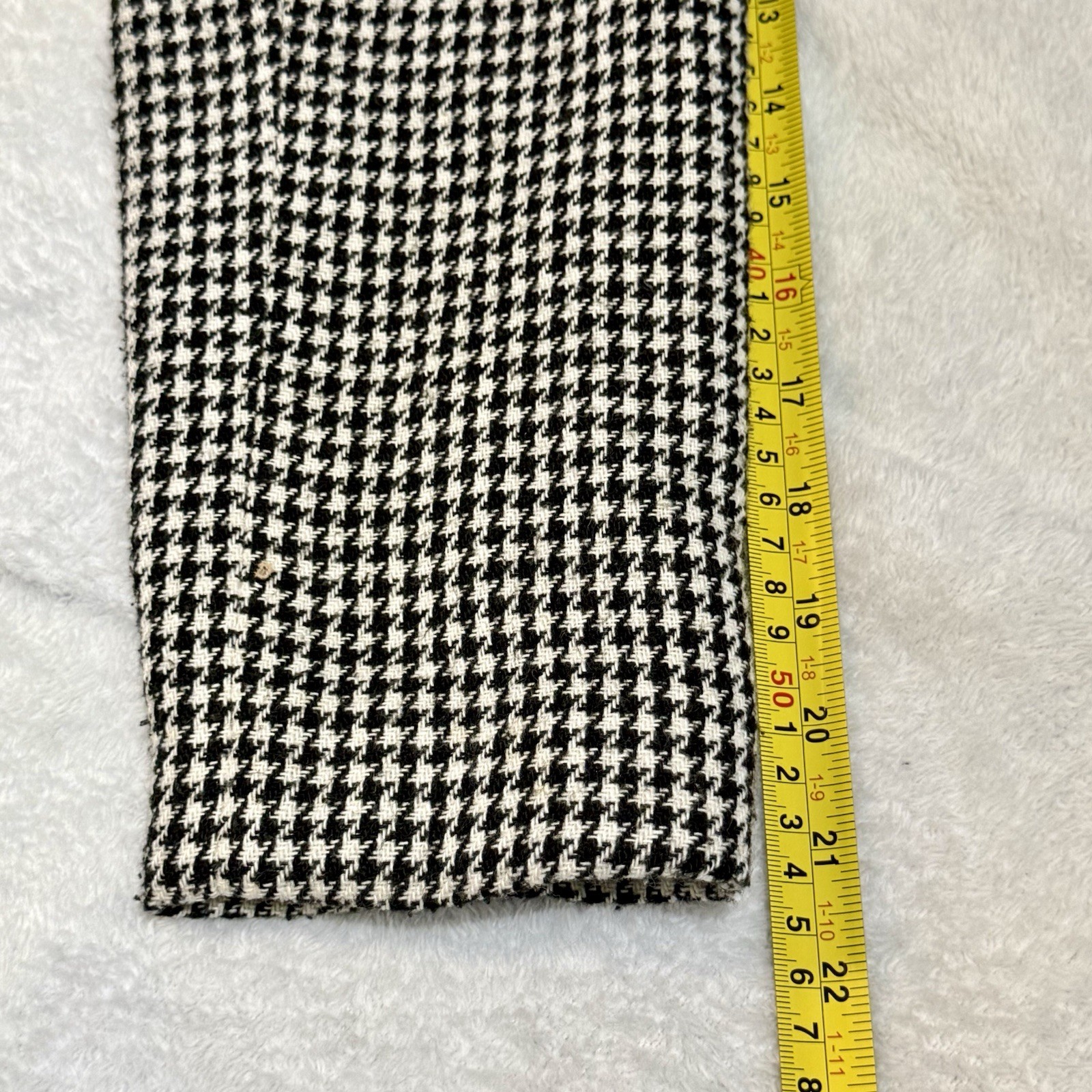 Vintage DUMAS Houndstooth Blazer Velvet Collar Made in USA Tailored
