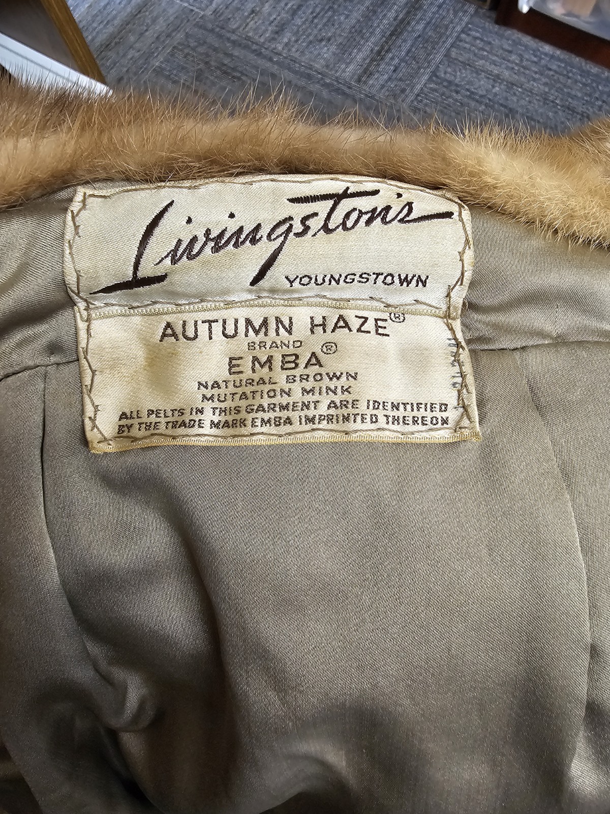 Vintage Mark Emba Autumn Haze Brand Genuine Mink Fur Jacket