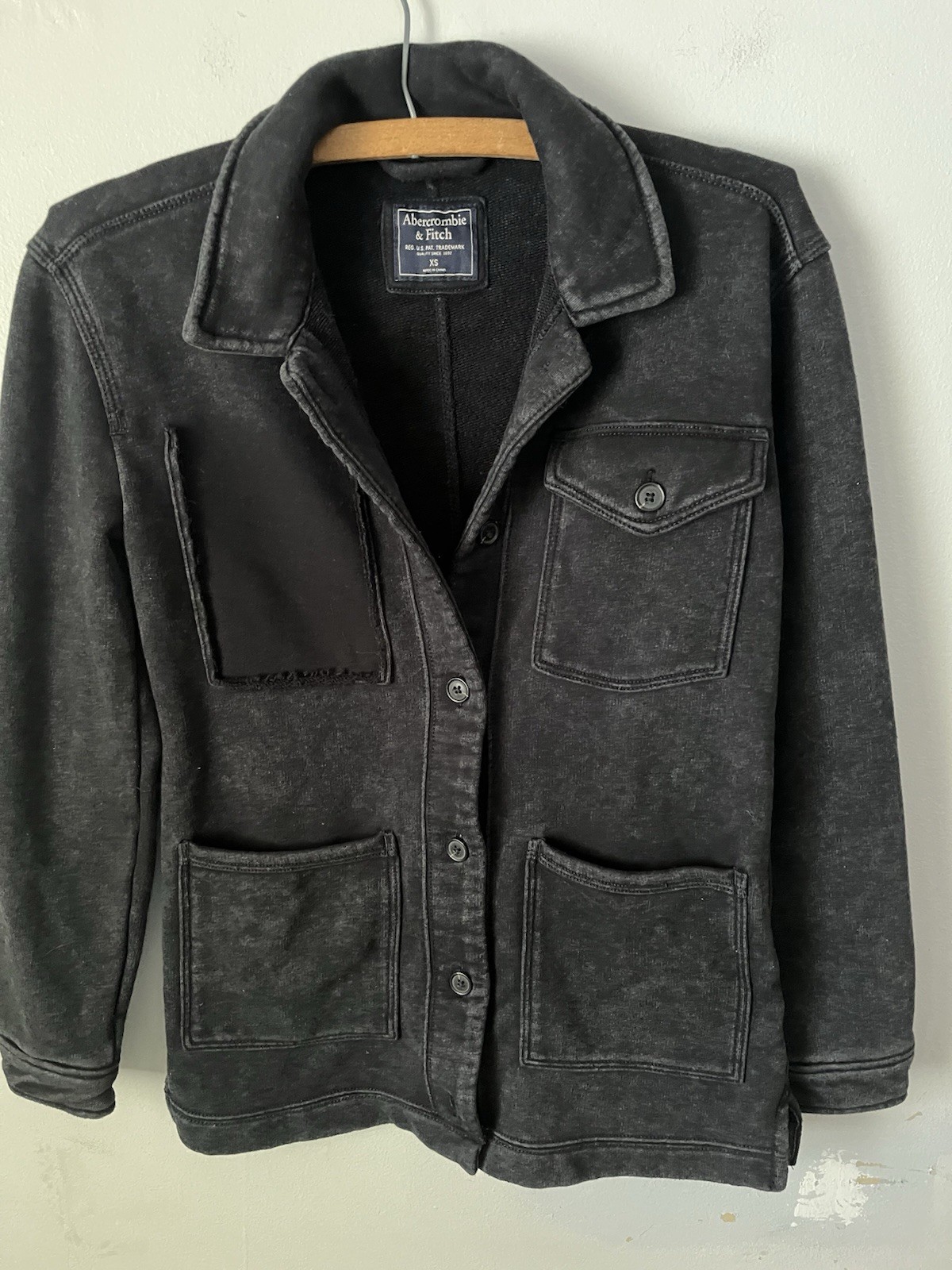 Abercrombie & Fitch Vintage Jacket Y2K Grunge Worn Faded Whimsygoth Goth 90s XS