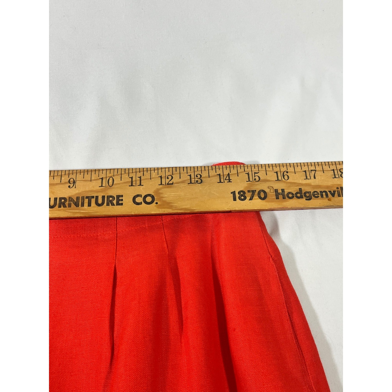 Talbots Linen Suit Set Women 12 Orange Blazer Midi Skirt Vibrant Career Wear