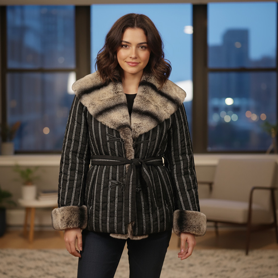 Rare, Vtg Daniela Vitali Raccoon Fur Jacket, Hooded,  Sz (US 10-12), Only $29!