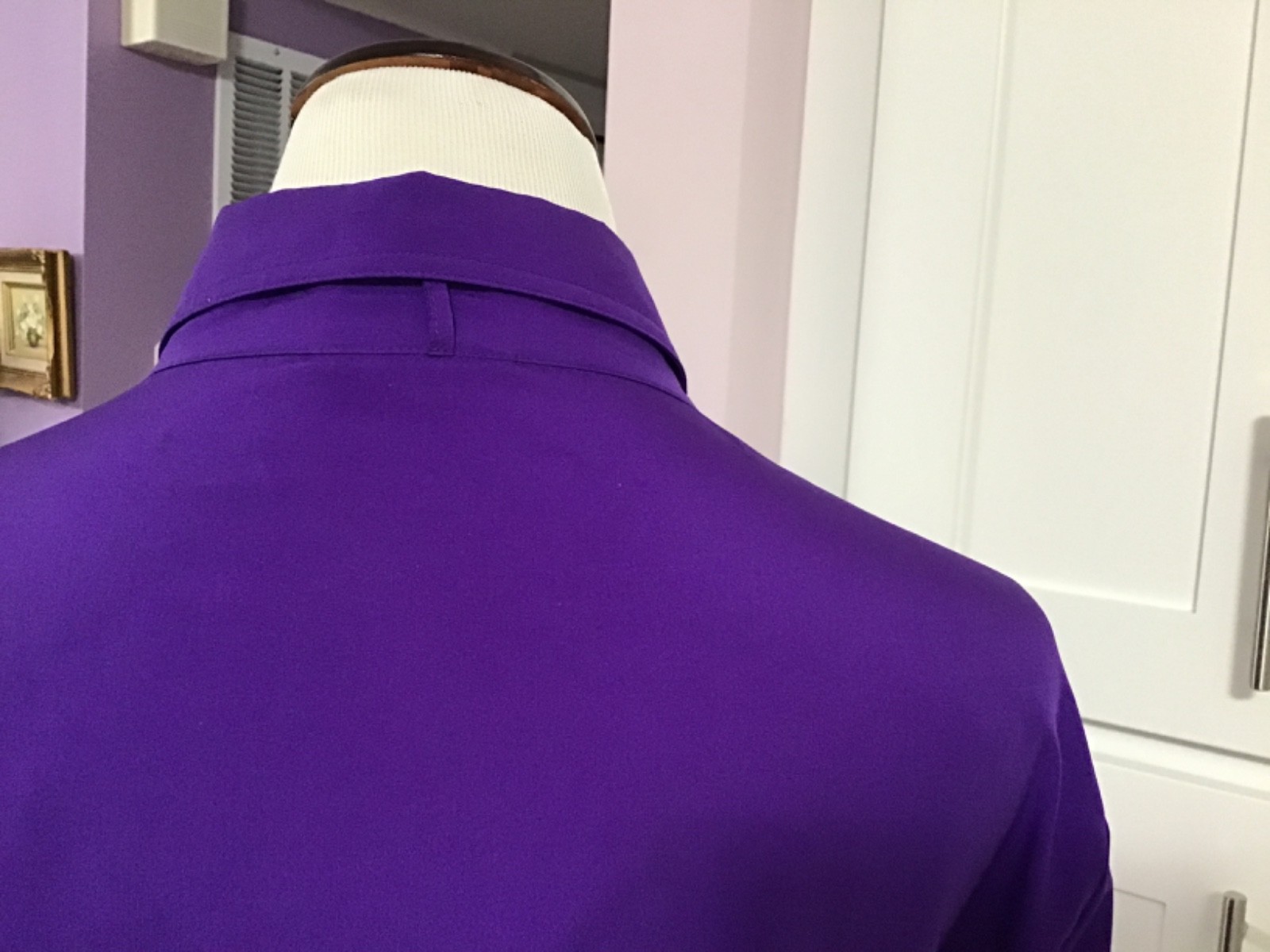 VTG Purple Blouse Shirt by Objectives for Women Buttons Up Long Sleeve Sz L/42