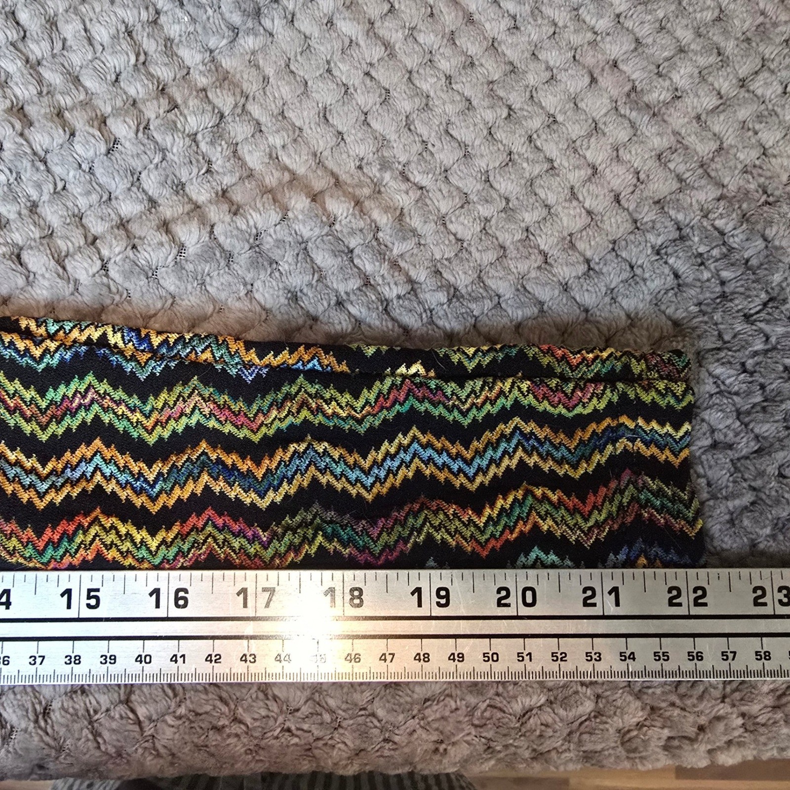 VTG 70s 8 Track Multicolor Chevron Zig Zag Knit Button Up Shirt Disco Retro