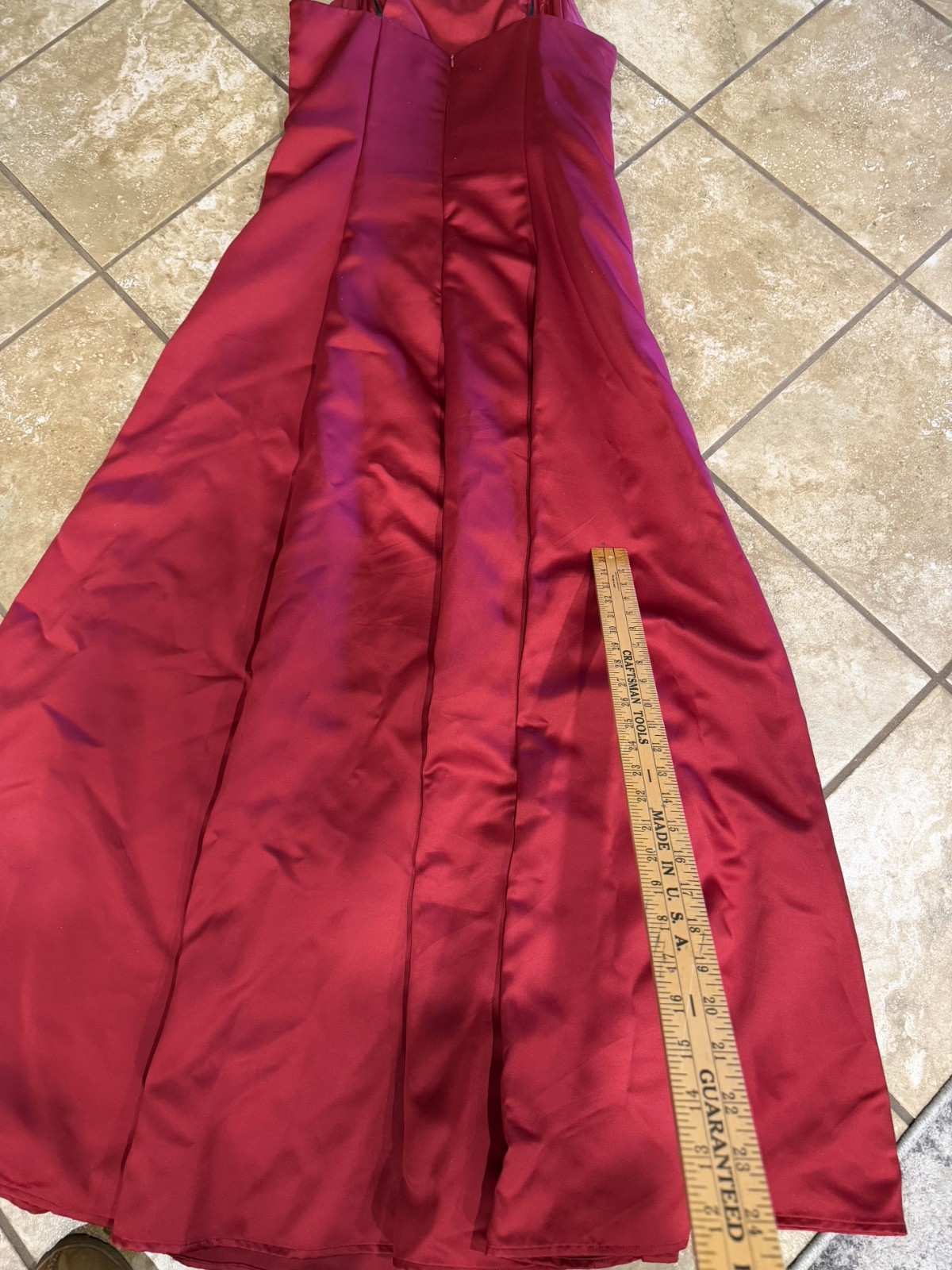 Michaelangelo Prom Dress Red/Maroon Maxi Strapless With Shawl Size-12