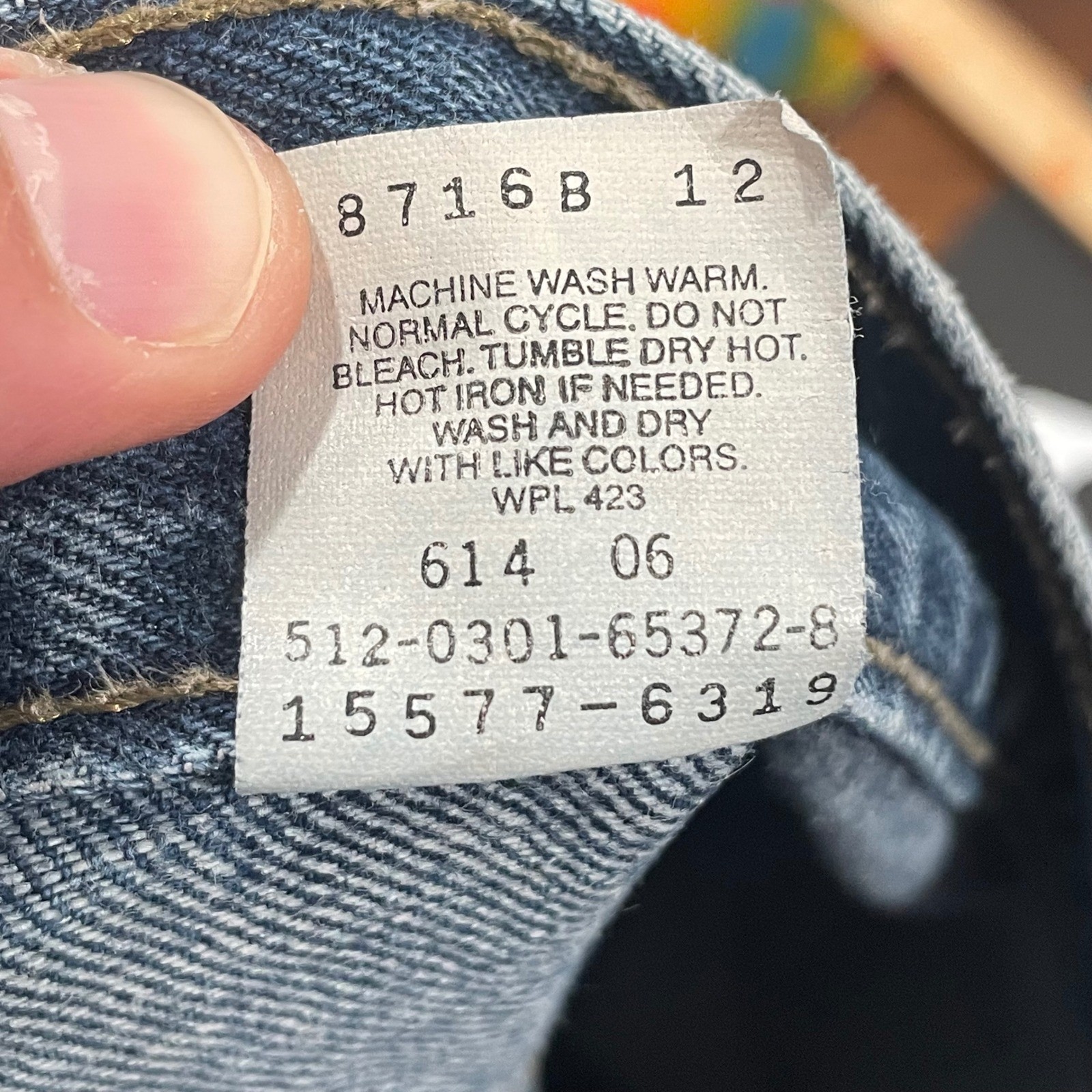 Vintage Levis 577 Lower Rise Loose Fit Jeans Blue Made in USA 16 MIS S 34×28