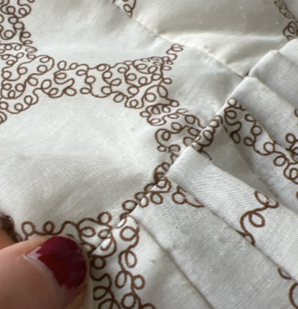 1950s Vintage Betty Barclay Creamy White and Brown Summer Fit Flare Dress – S
