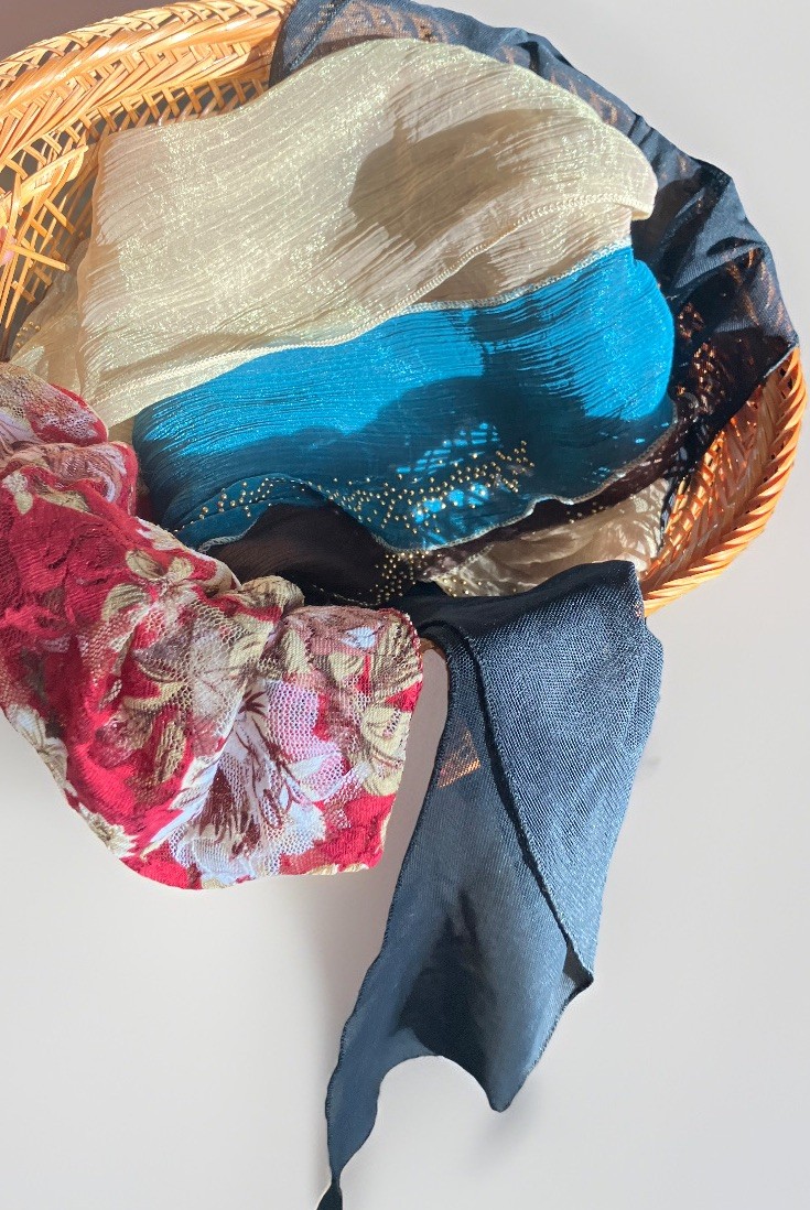 Vintage 3 Piece Lot Multi-Use Sheer Sarong Wrap Shawl Swimsuit Cover Up Scarf