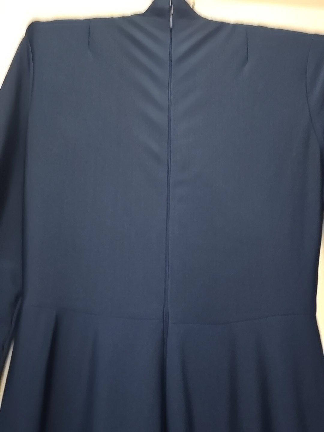 Vintage Robert-David Morton Navy Blue Jersey Gown | Keyhole Neck Maxi Dress 70s