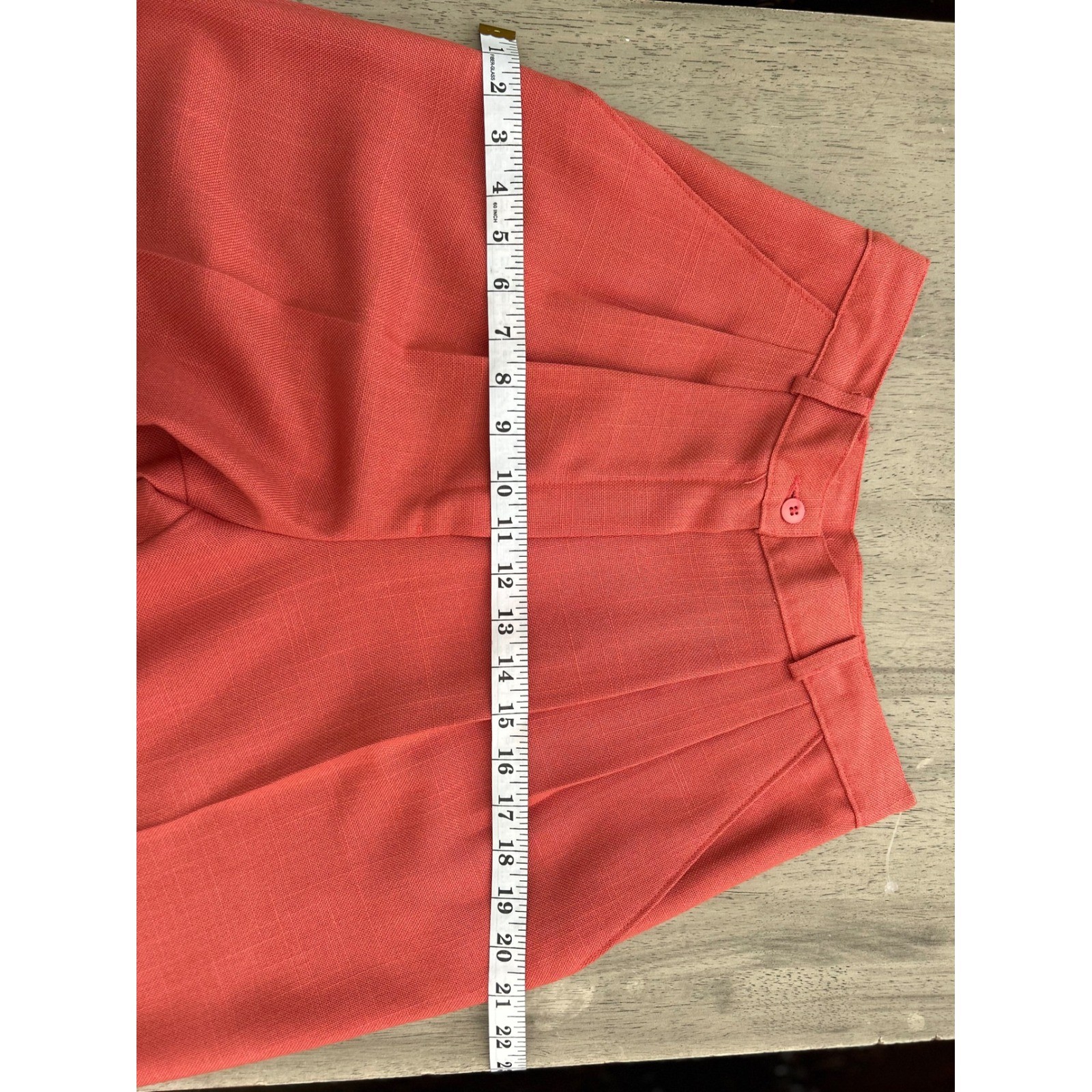 Vintage Collection Internationale Coral Pink Pleated High Waist Trousers Size 6
