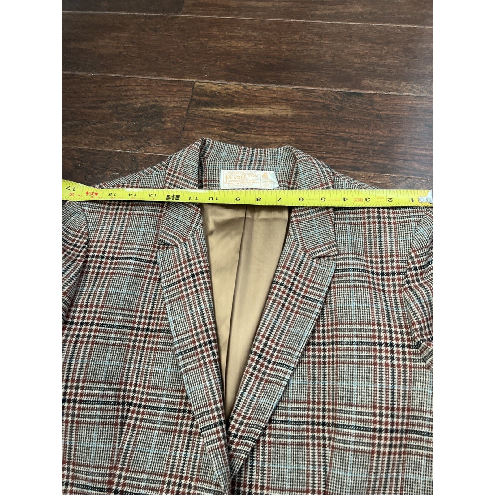 Pendleton Jacket & Skirt Set No Signs Of Wear Plaid Red Blue Brown Black Sz 14
