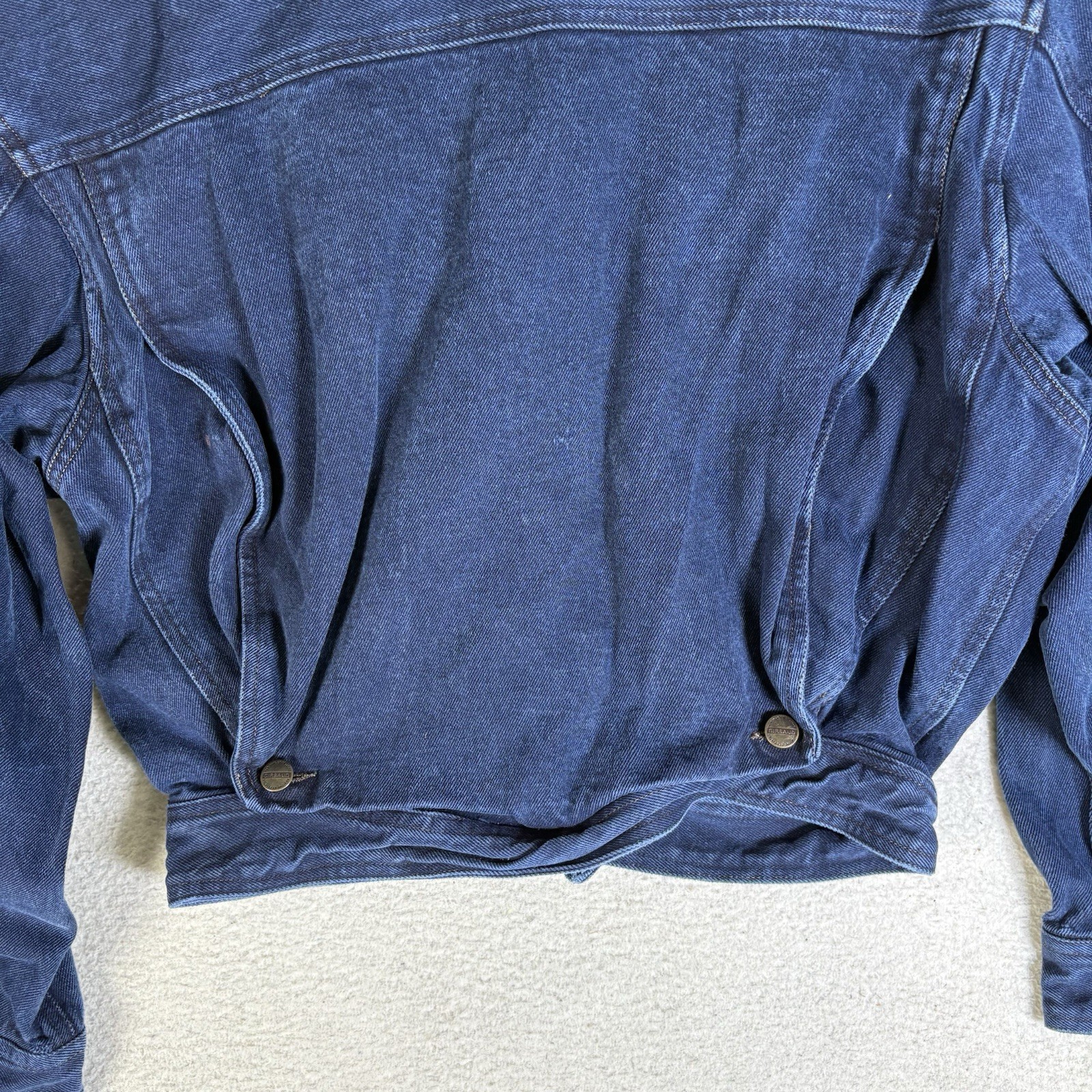 Vintage 90s Marithe Francois Girbaud Cropped Denim Jacket Womens Large Blue