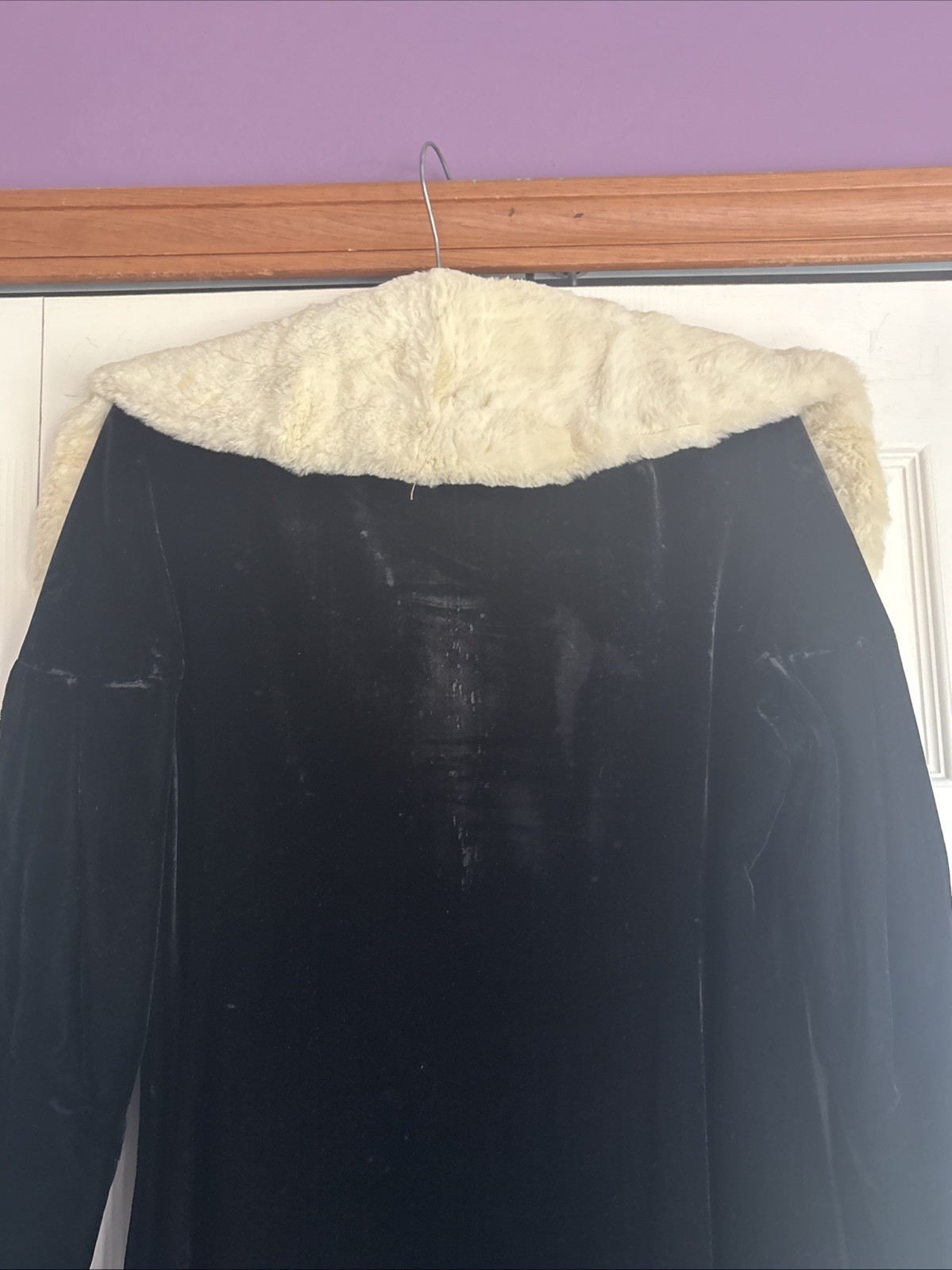 Russeks Antique Velvet Coat/ermine Collar. 1920-1930’s Opera Coat. FREE SHIP