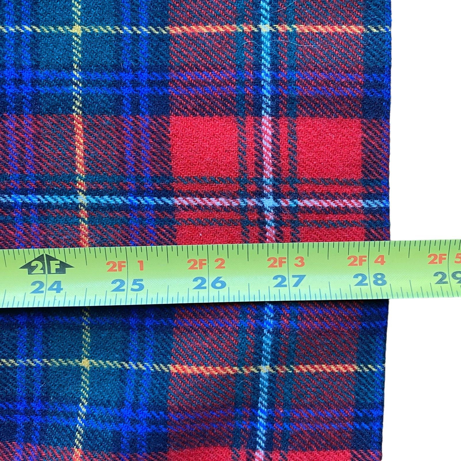 Vintage Pendleton Wool Boyd Tartan Plaid Skirt Waist 27 Inch Midi Lined Pockets