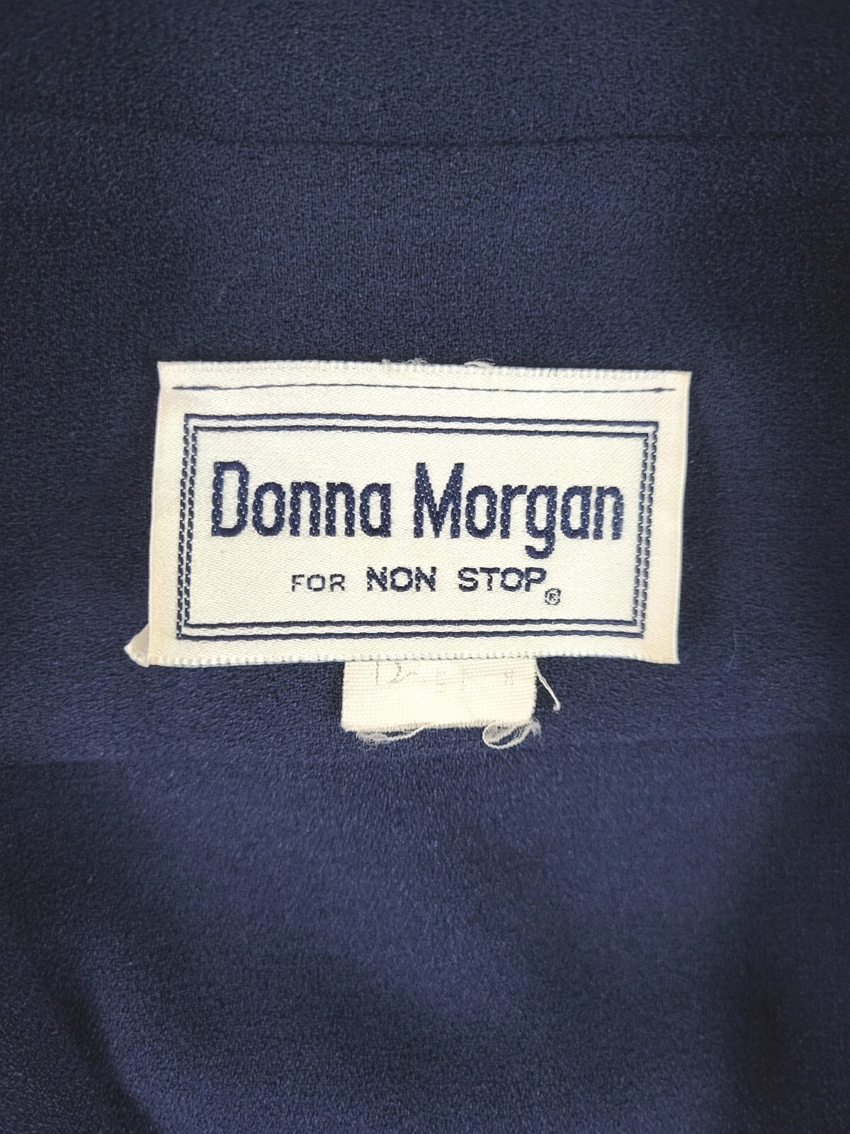 Vintage Donna Morgan for Non Stop Navy Blue Shirt Dress w Belt Size 7/8