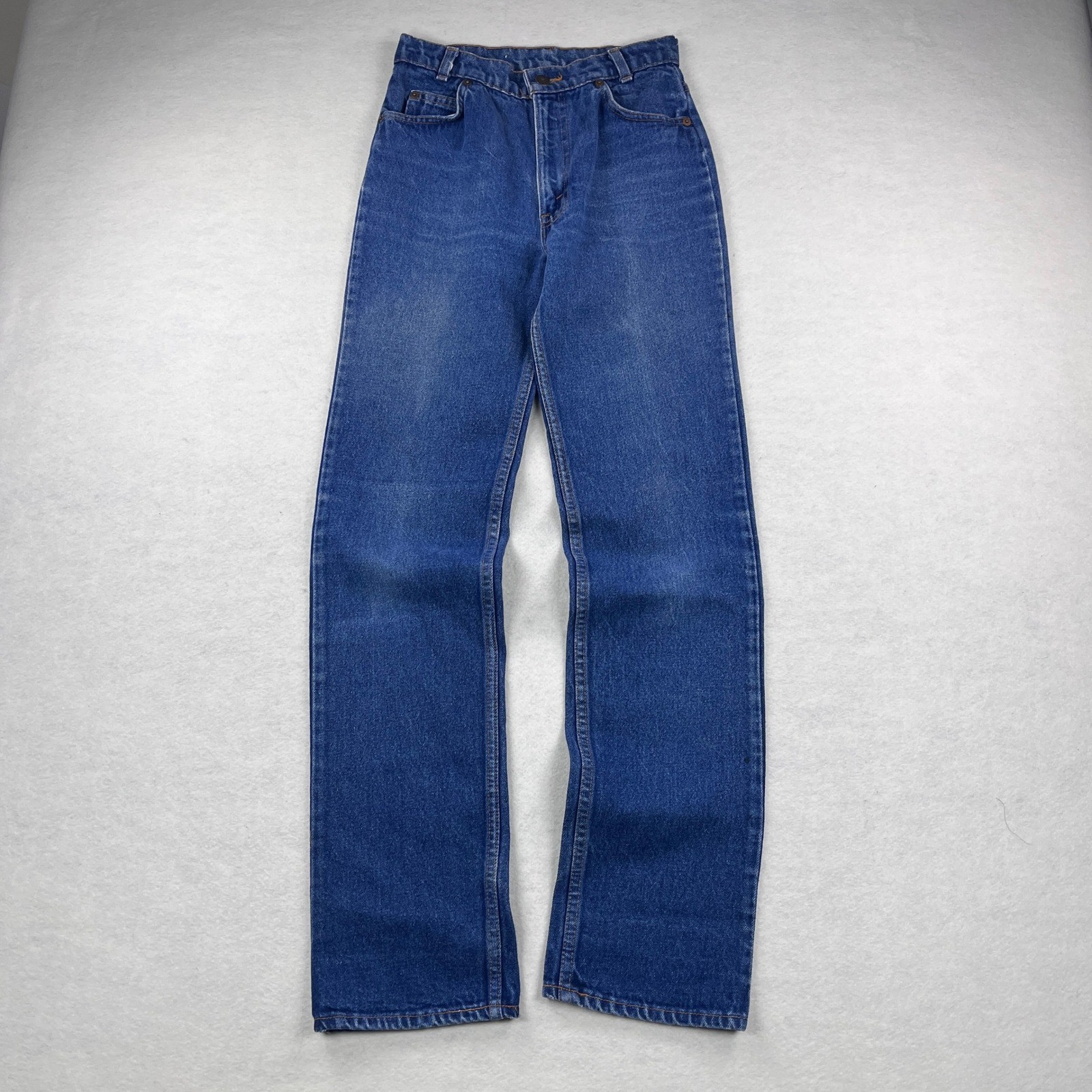 Vintage Levis White Patch Orange Tab Jeans Womens 26 High Rise Straight Scovill