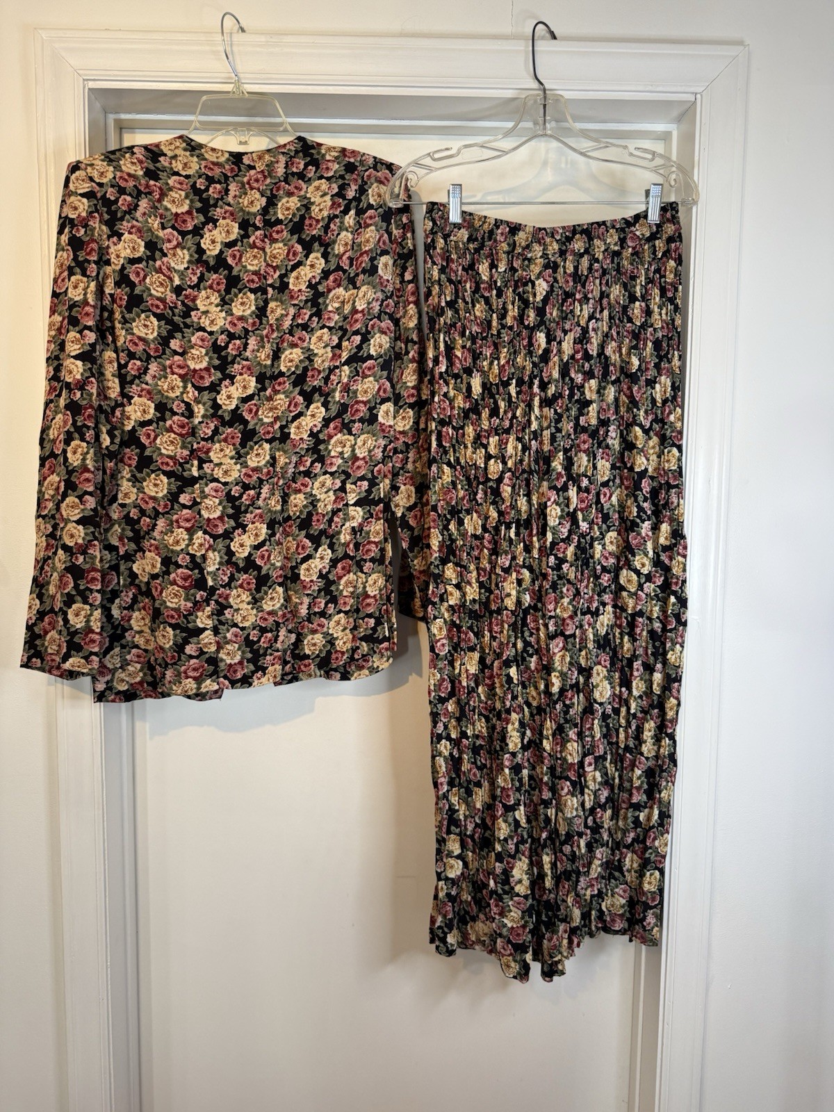 Vintage Star Of India Pants Jacket Floral Set Medium Amazing