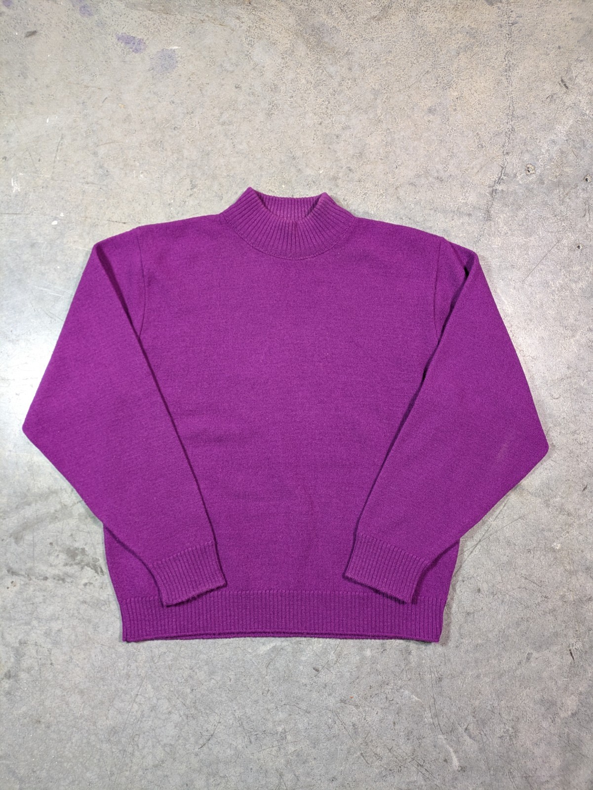 Vintage 70s 80s Women’s Pendelton Purple Wool Knit Pullover Sweater Petite M