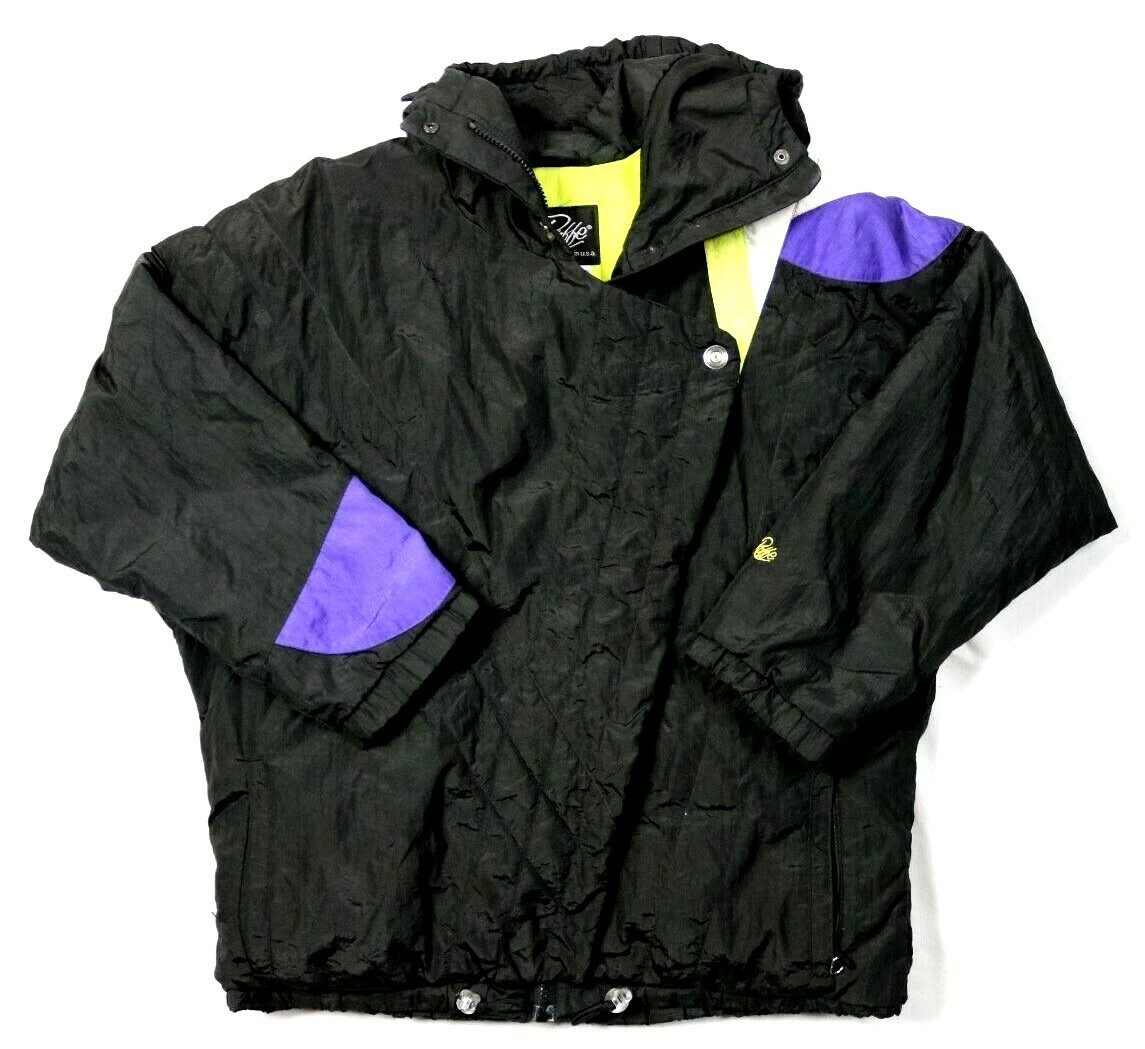Vintage 80s Women’s Size 8 Roffe Black Winter Jacket Ski Coat Puffer Snow Bunny